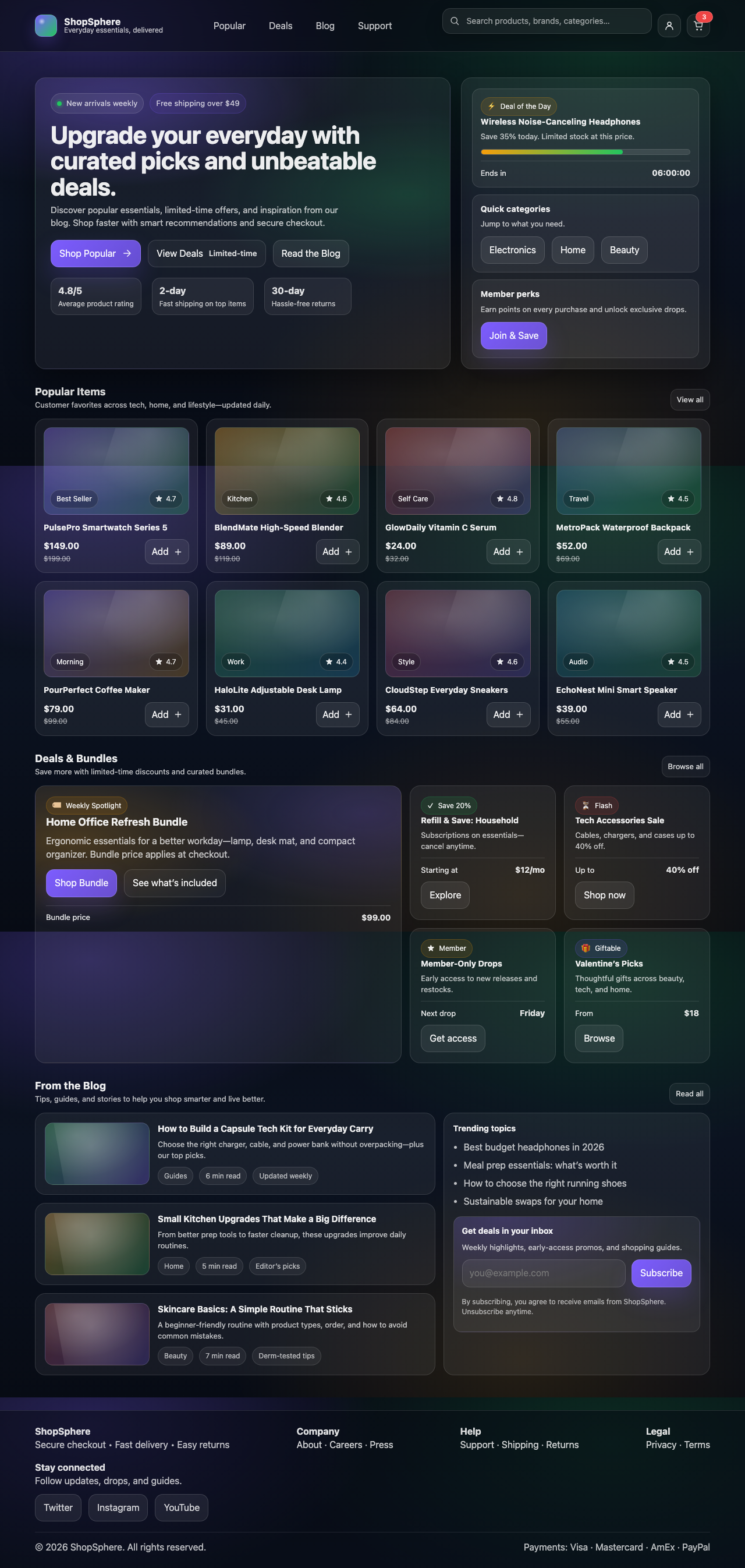 Screenshot sample 23 for shopping-home-page / GPT-5.2