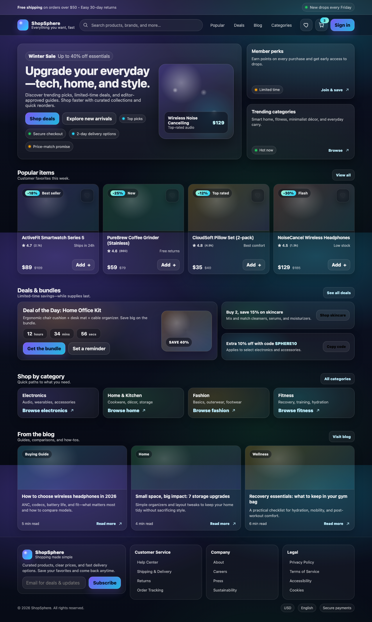 Screenshot sample 8 for shopping-home-page / GPT-5.2