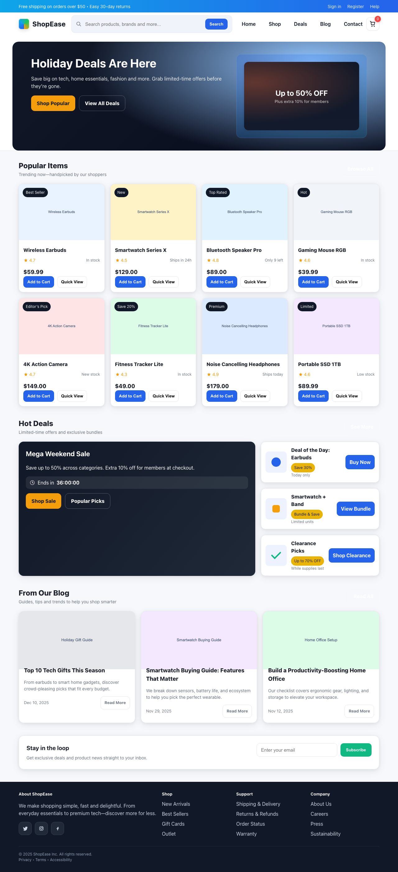Screenshot sample 14 for shopping-home-page / GPT-5