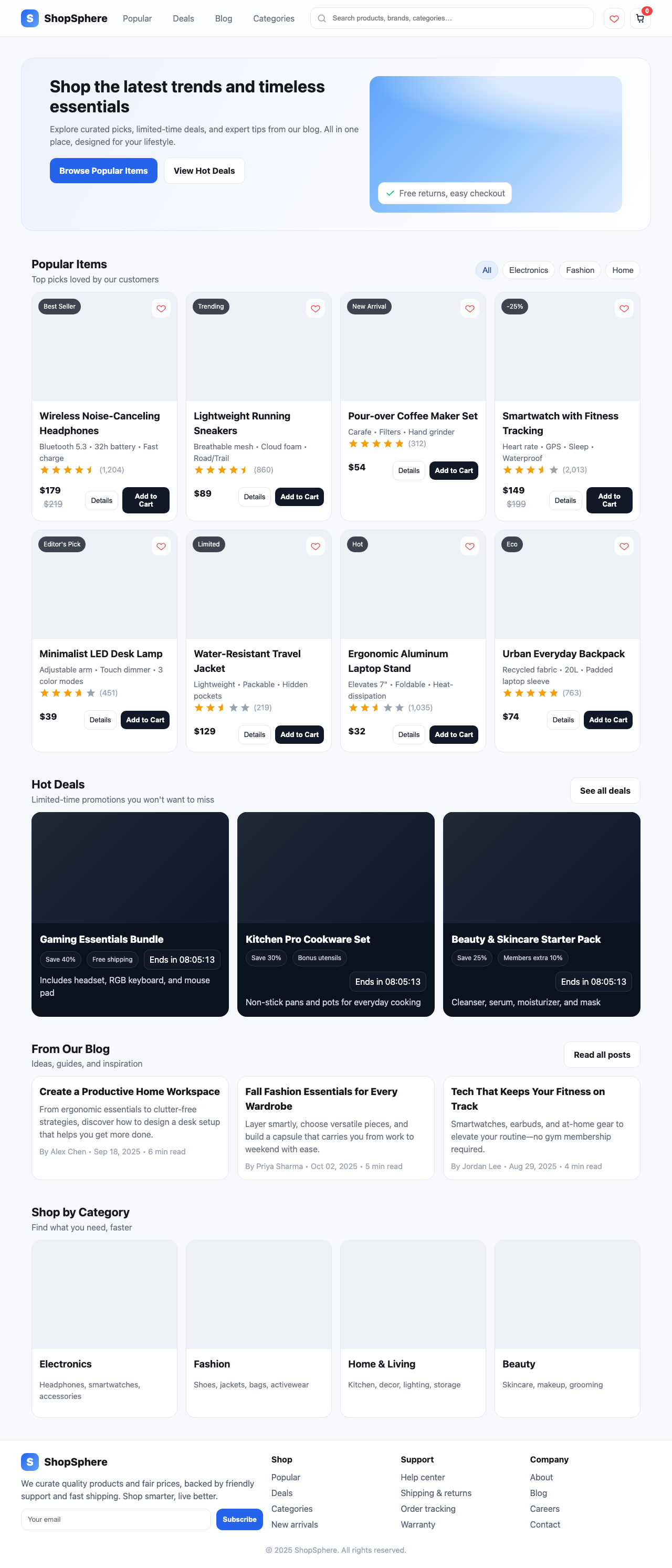 Screenshot sample 15 for shopping-home-page / GPT-5
