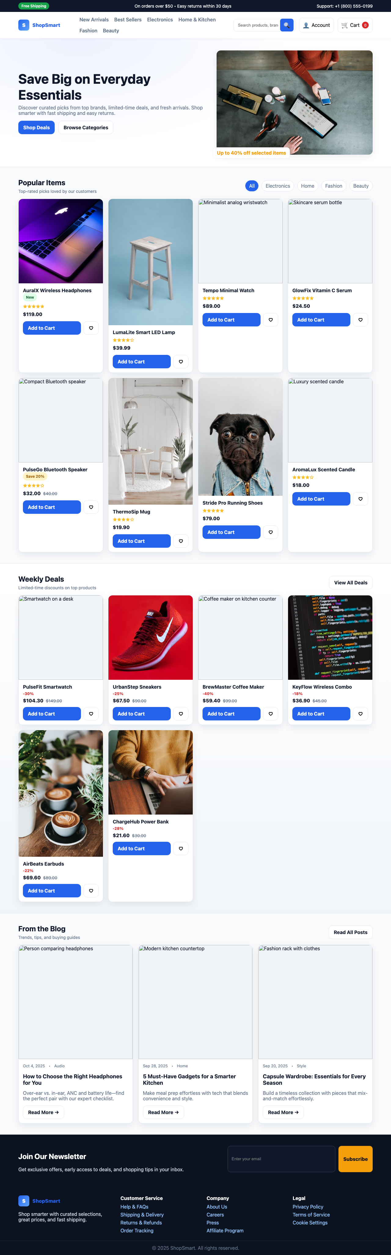 Screenshot sample 23 for shopping-home-page / GPT-5