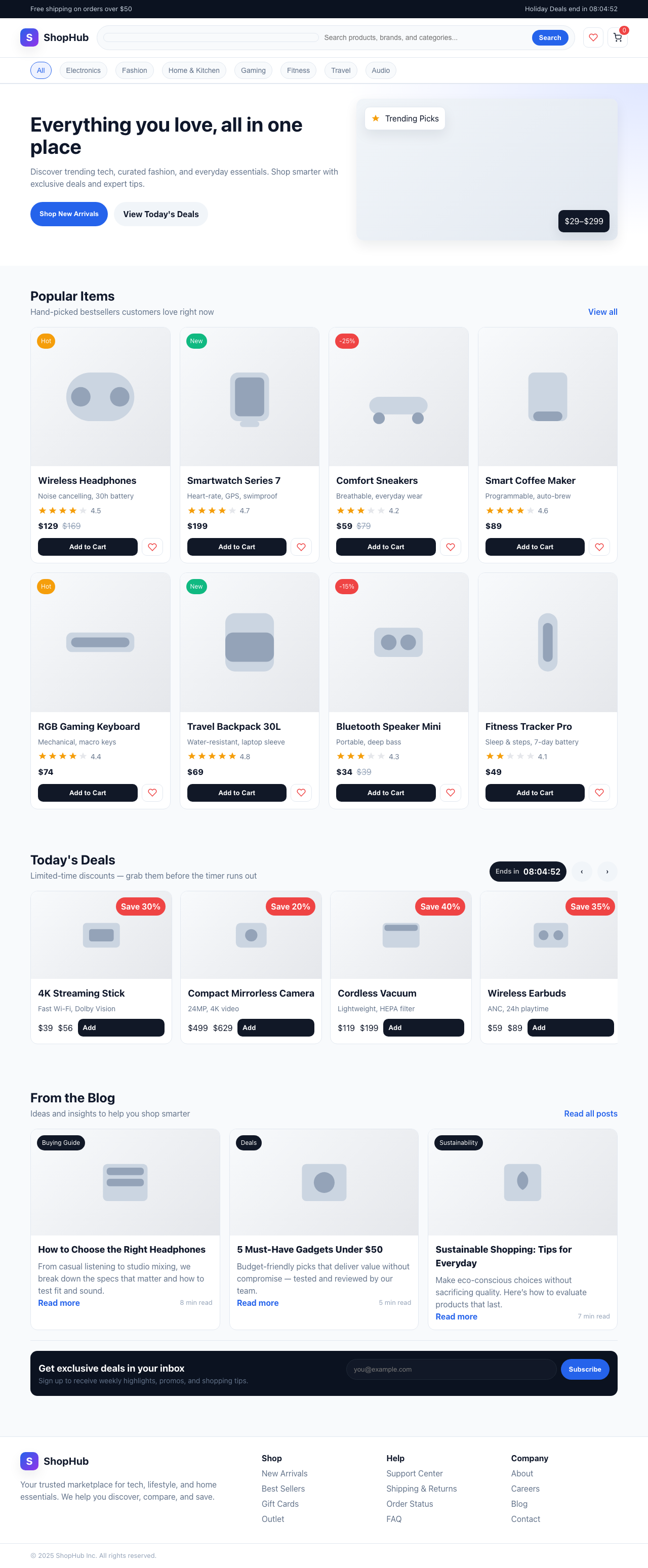 Screenshot sample 30 for shopping-home-page / GPT-5