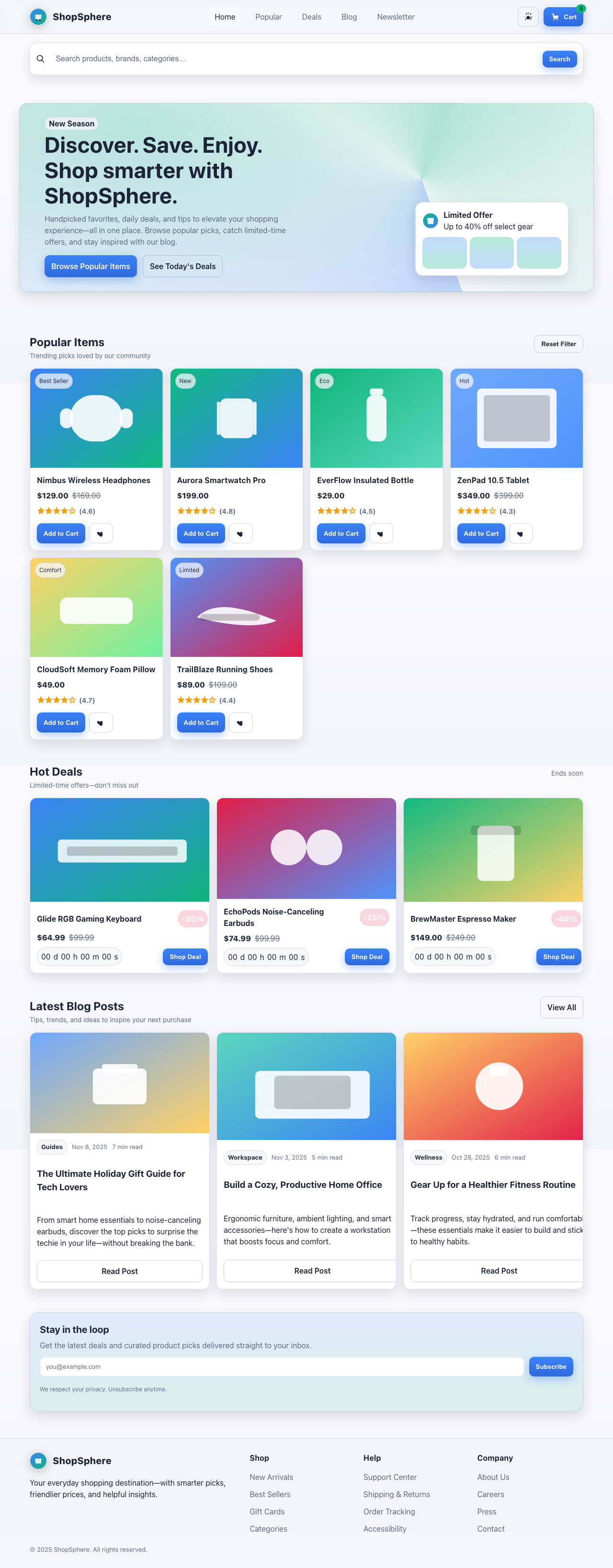 Screenshot sample 36 for shopping-home-page / GPT-5