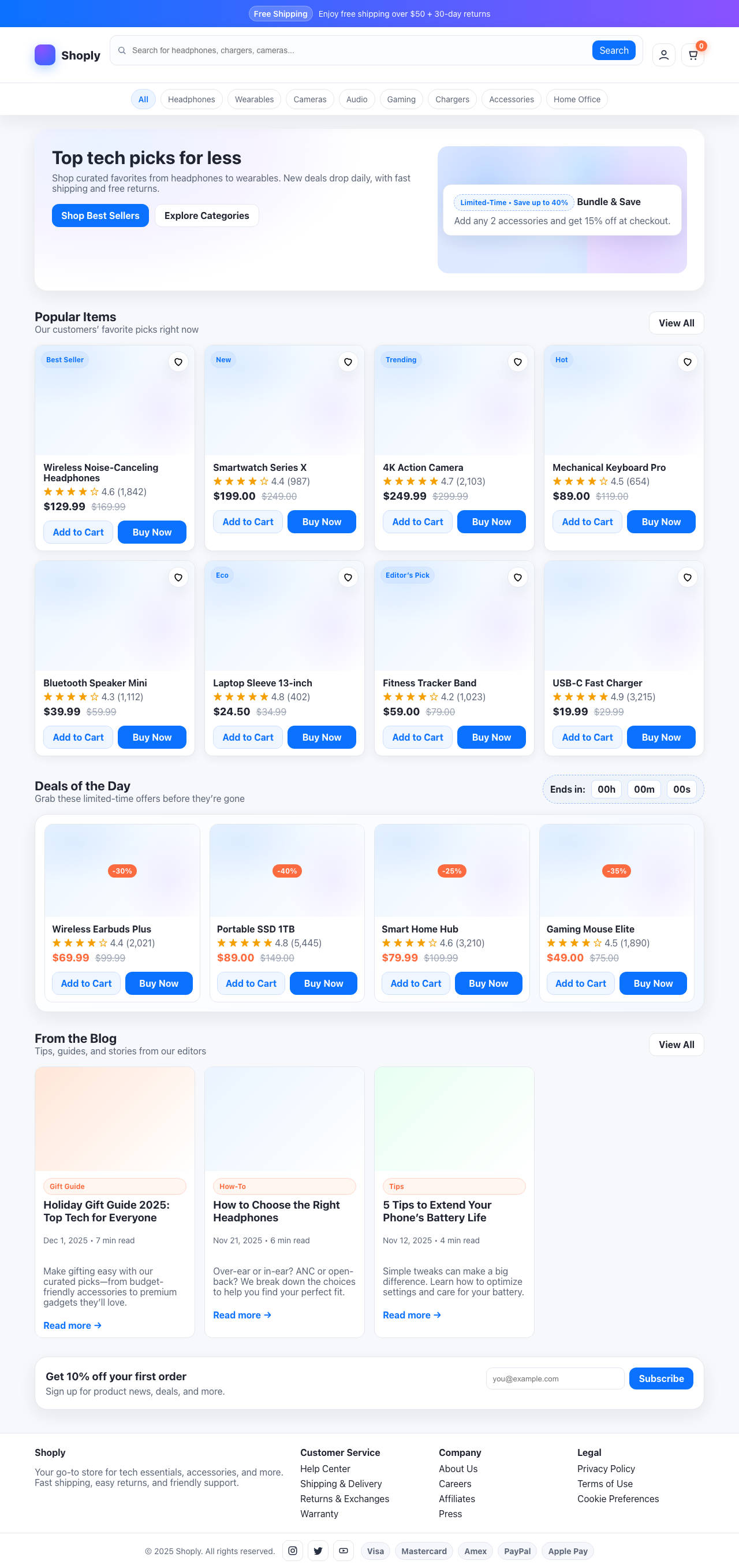 Screenshot sample 37 for shopping-home-page / GPT-5