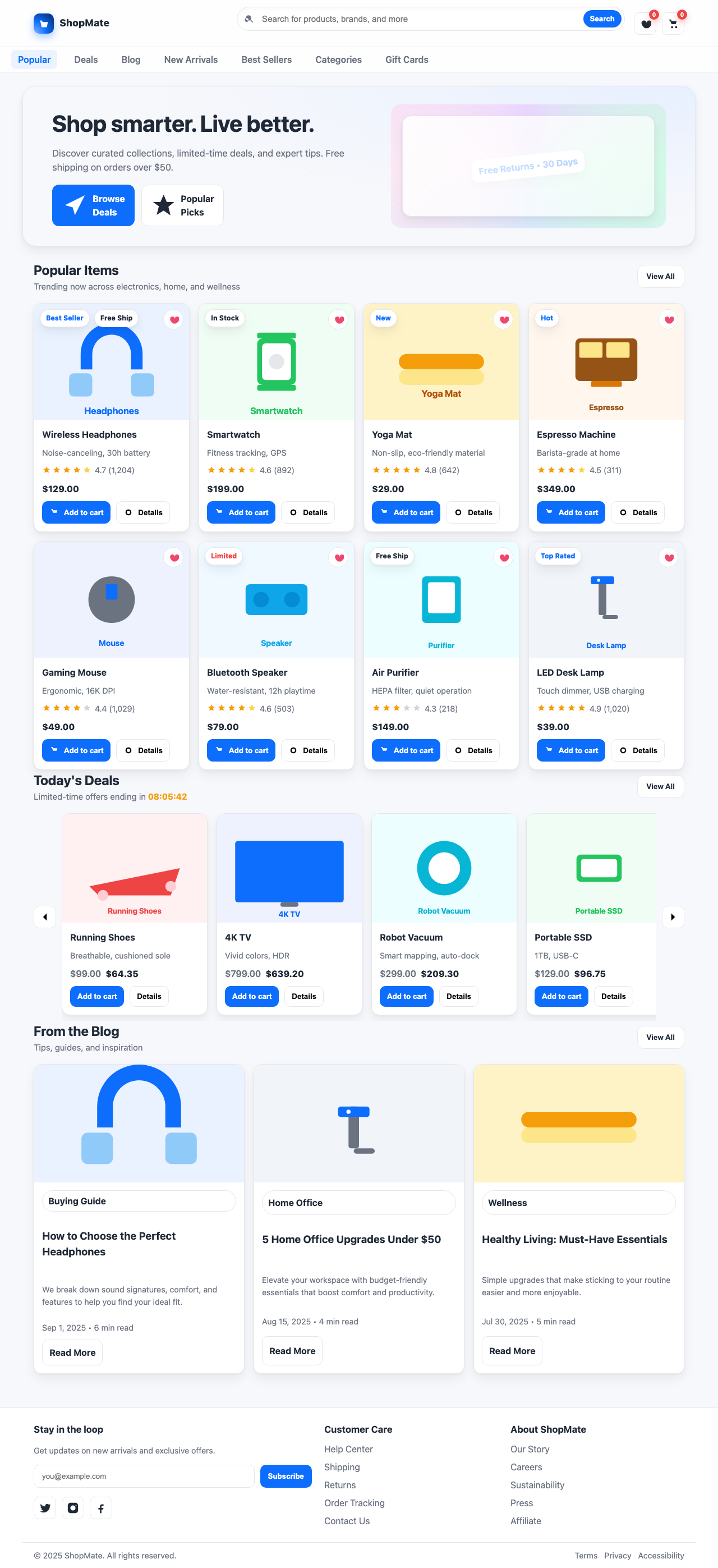 Screenshot sample 42 for shopping-home-page / GPT-5