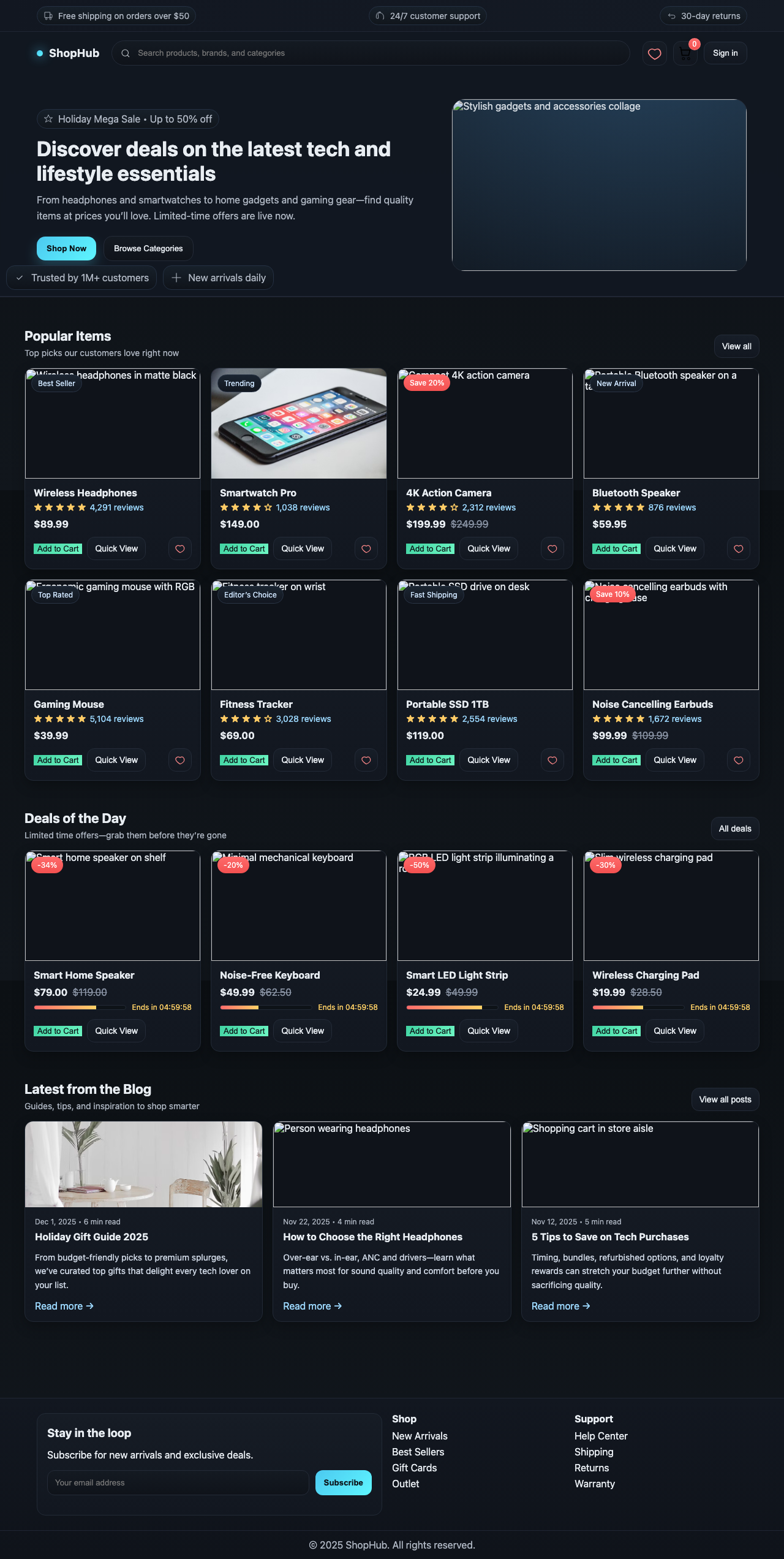 Screenshot sample 43 for shopping-home-page / GPT-5