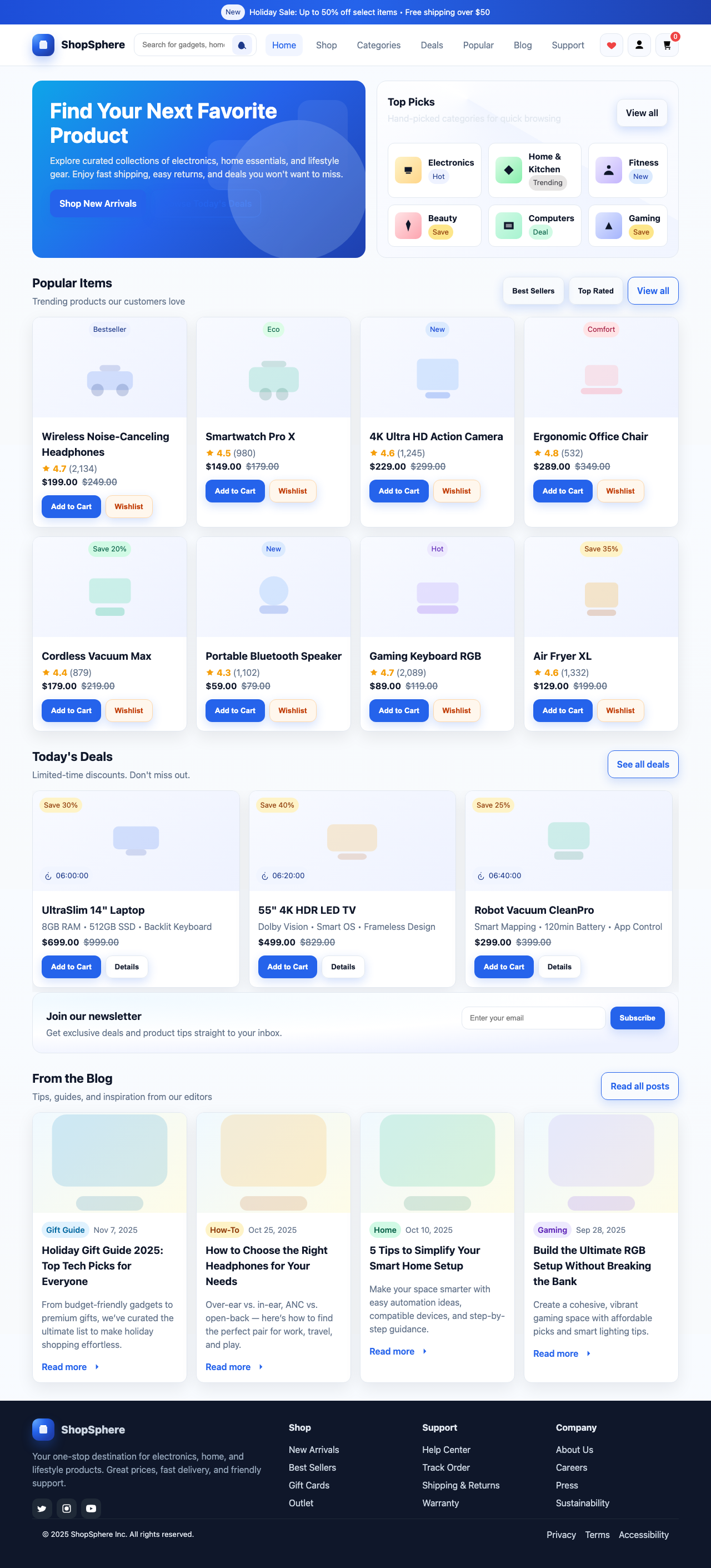 Screenshot sample 47 for shopping-home-page / GPT-5