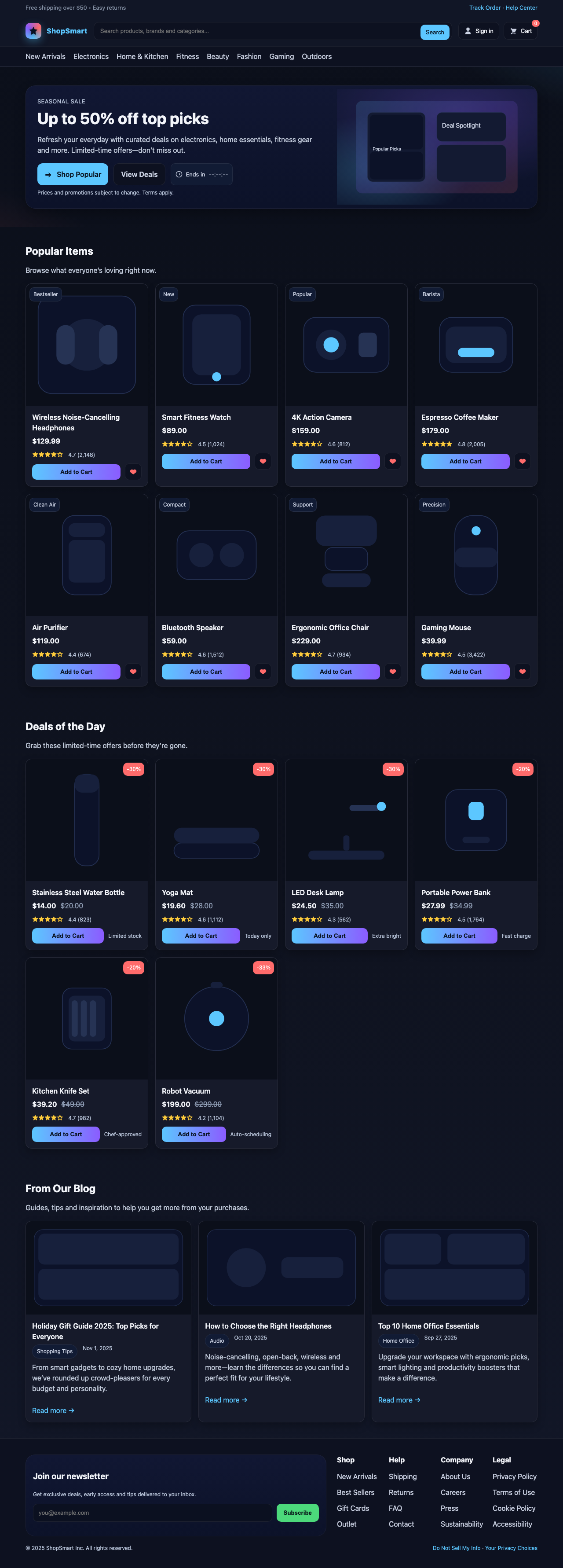 Screenshot sample 48 for shopping-home-page / GPT-5