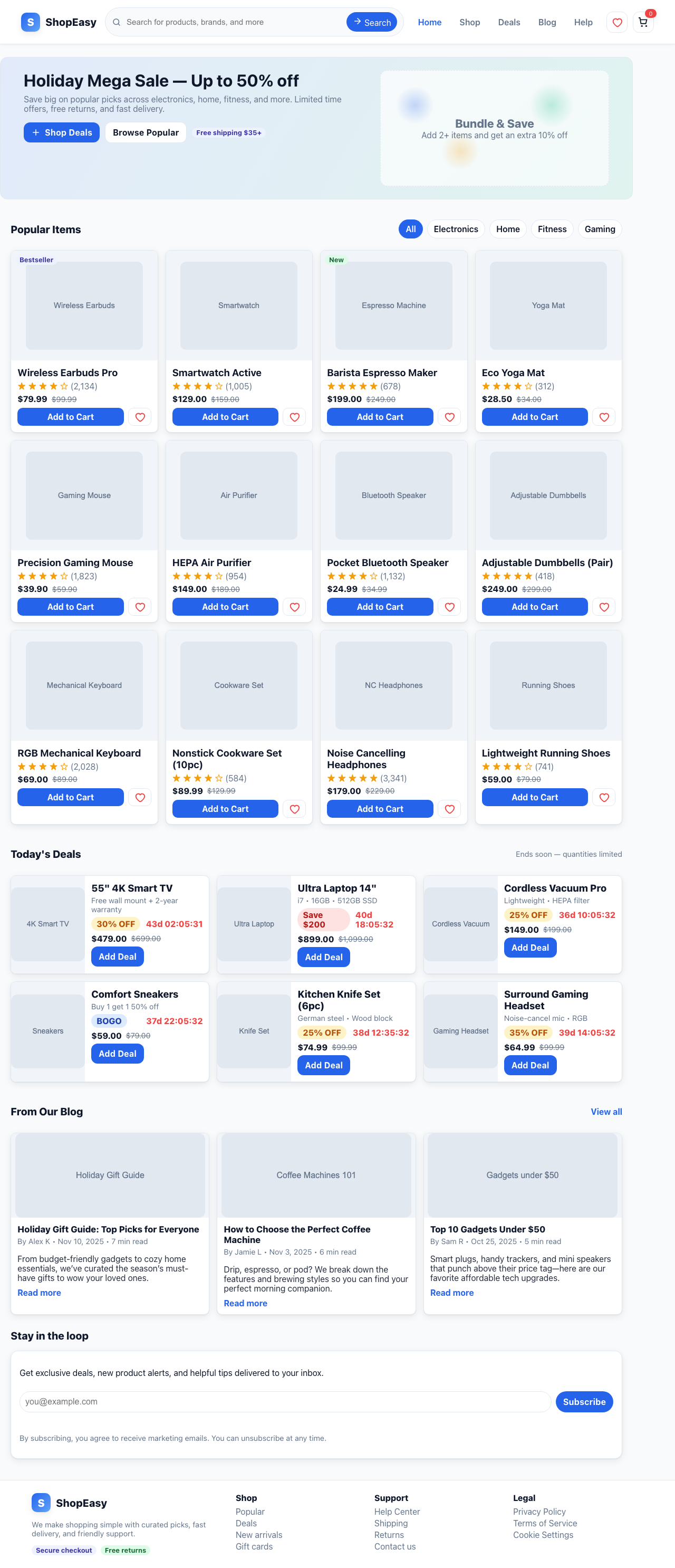 Screenshot sample 49 for shopping-home-page / GPT-5