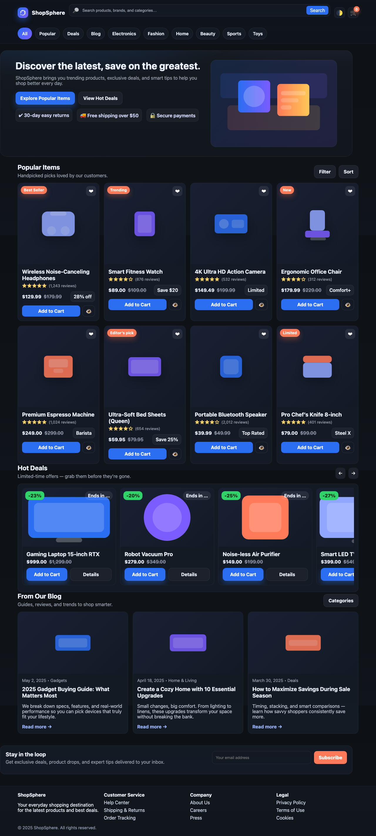 Screenshot sample 52 for shopping-home-page / GPT-5