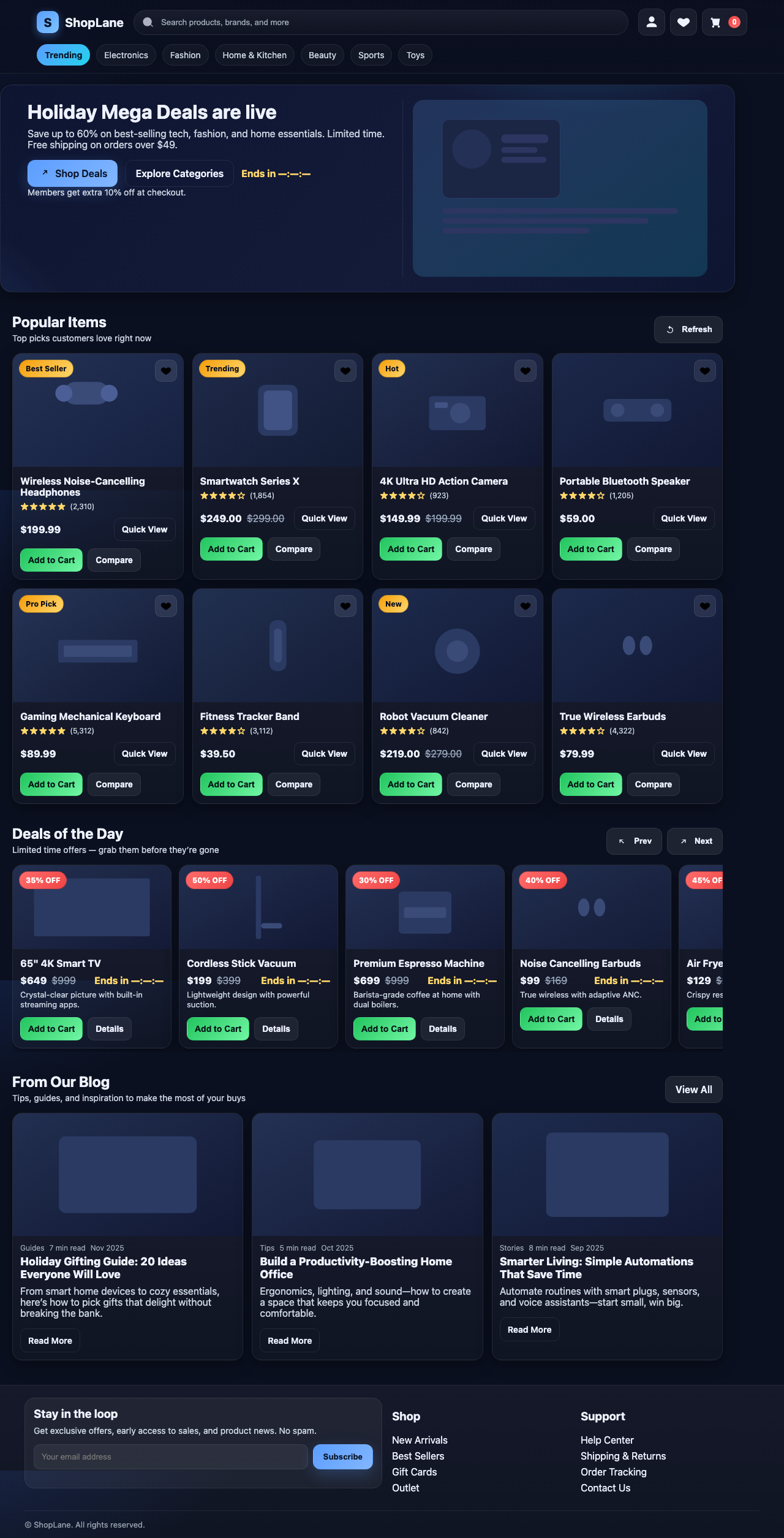 Screenshot sample 55 for shopping-home-page / GPT-5