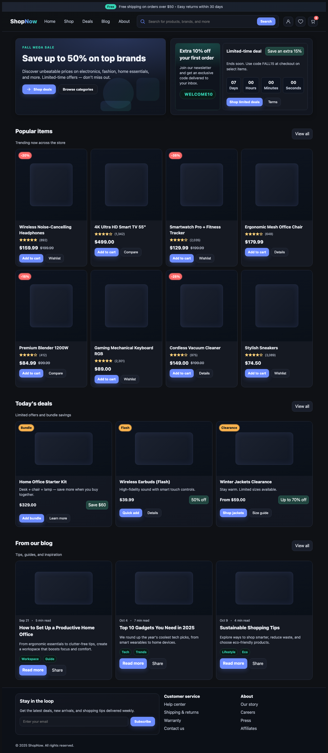 Screenshot sample 56 for shopping-home-page / GPT-5