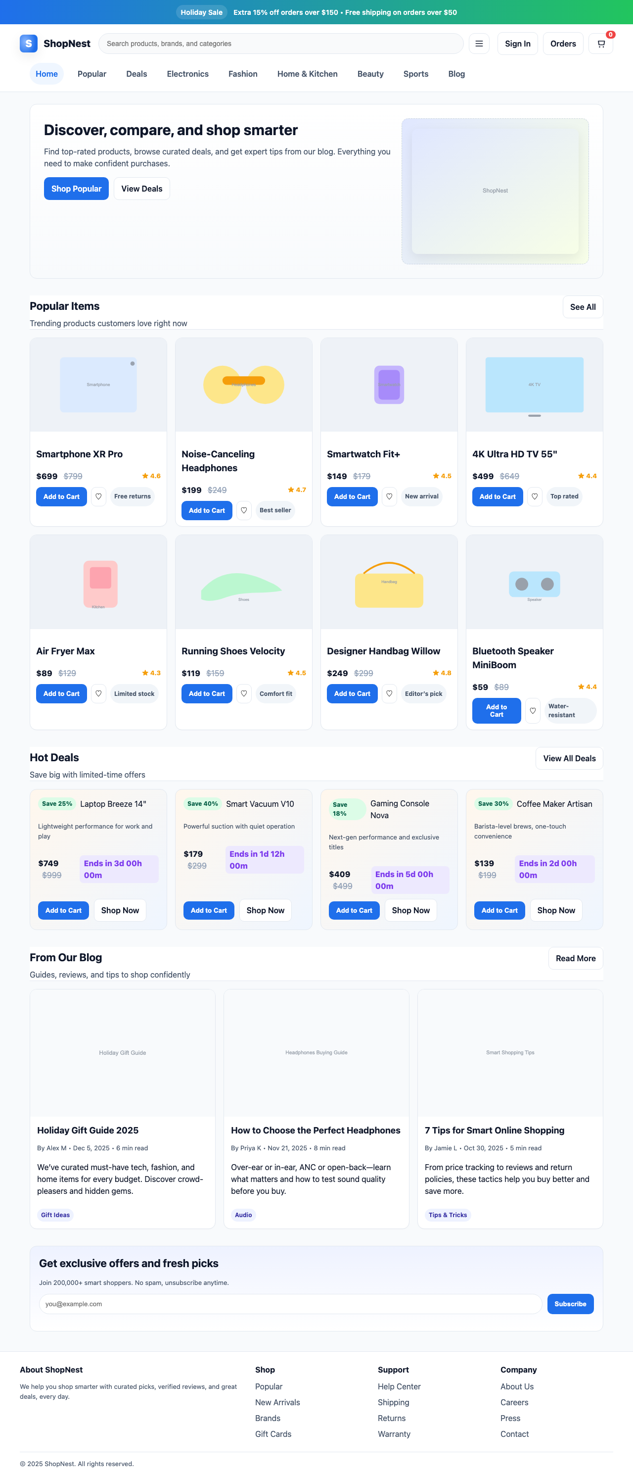 Screenshot sample 57 for shopping-home-page / GPT-5