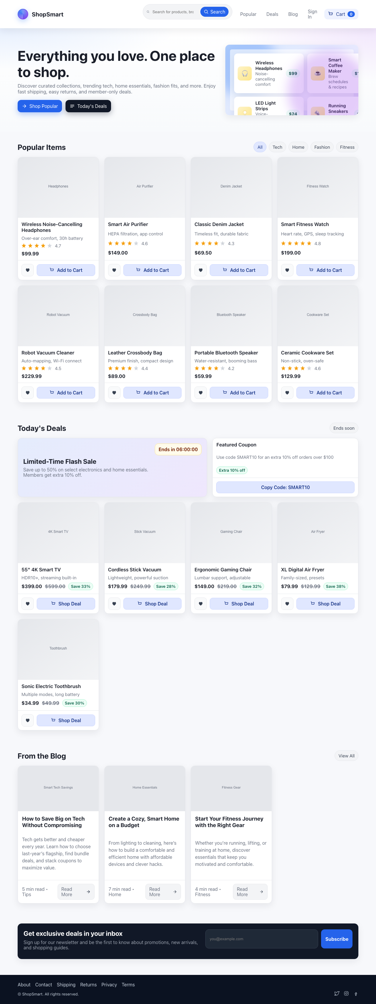 Screenshot sample 64 for shopping-home-page / GPT-5