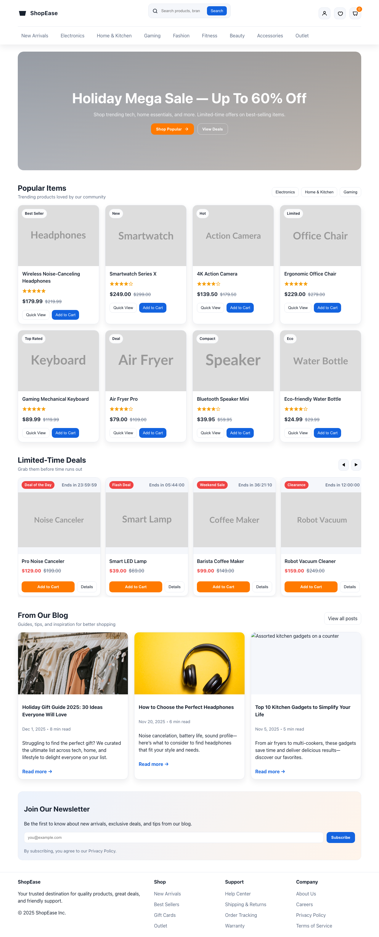 Screenshot sample 65 for shopping-home-page / GPT-5