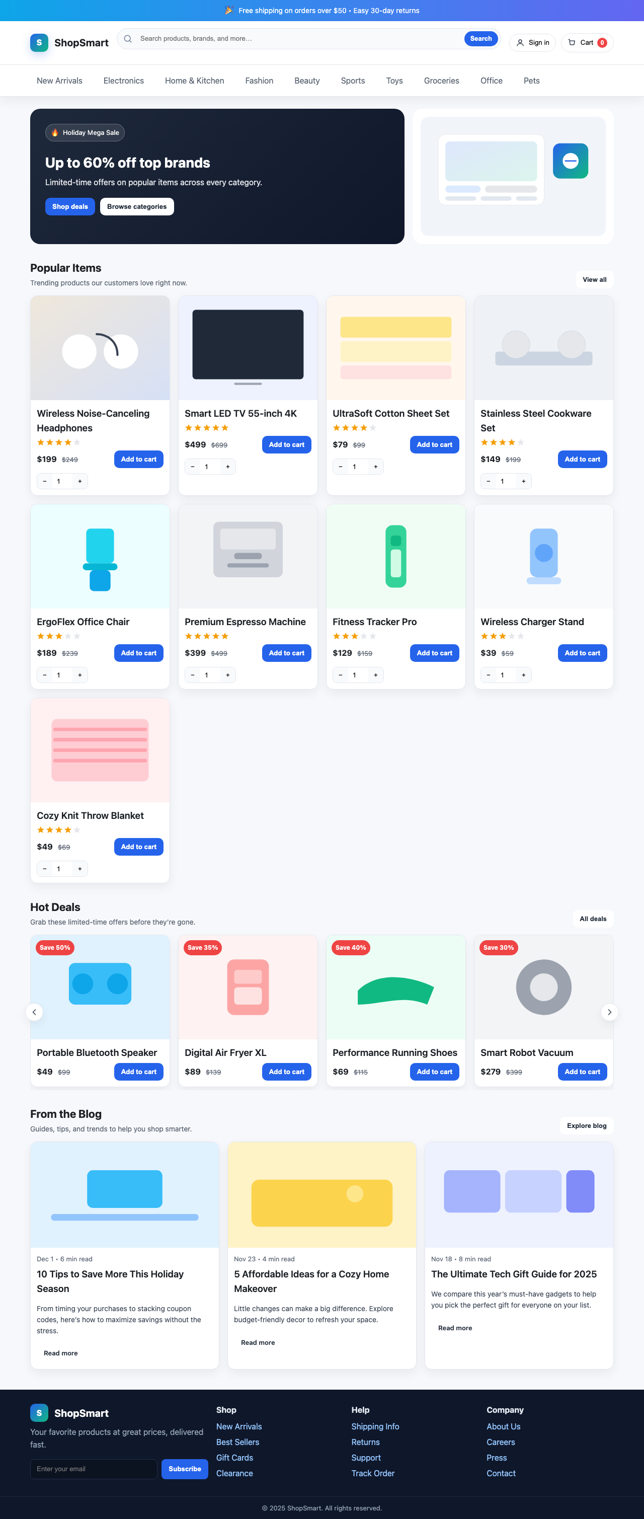 Screenshot sample 67 for shopping-home-page / GPT-5