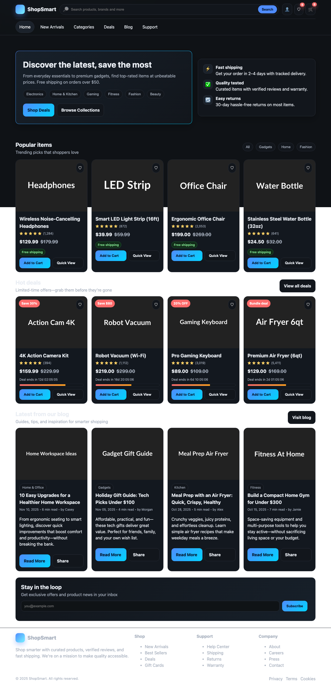 Screenshot sample 68 for shopping-home-page / GPT-5
