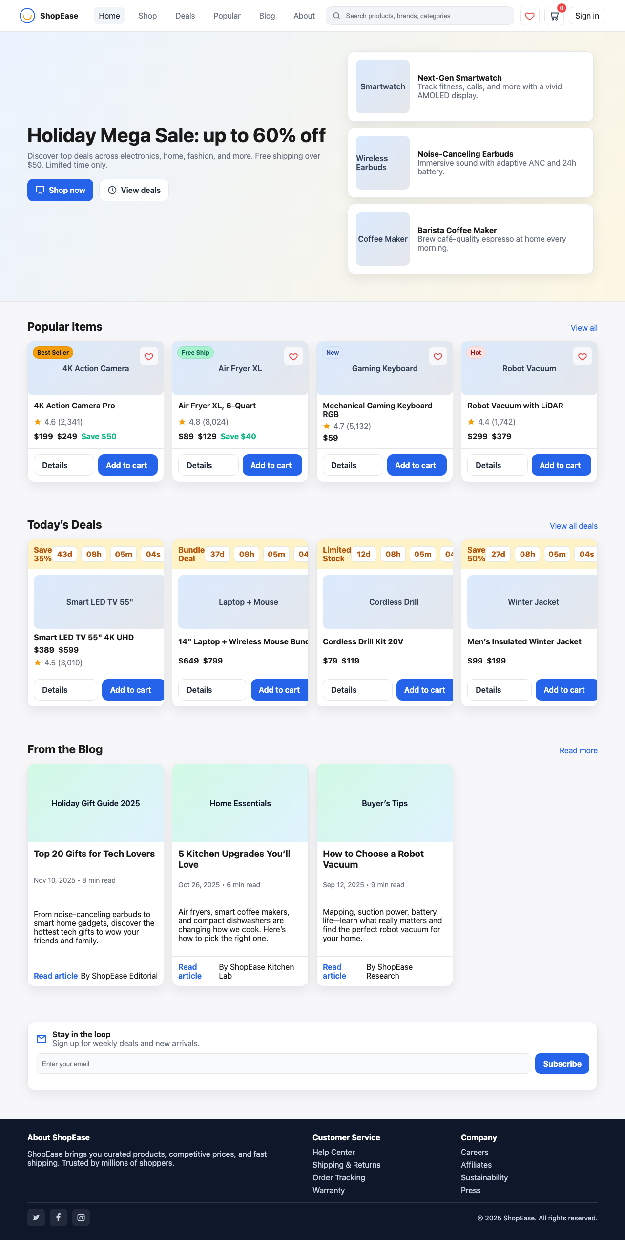 Screenshot sample 69 for shopping-home-page / GPT-5