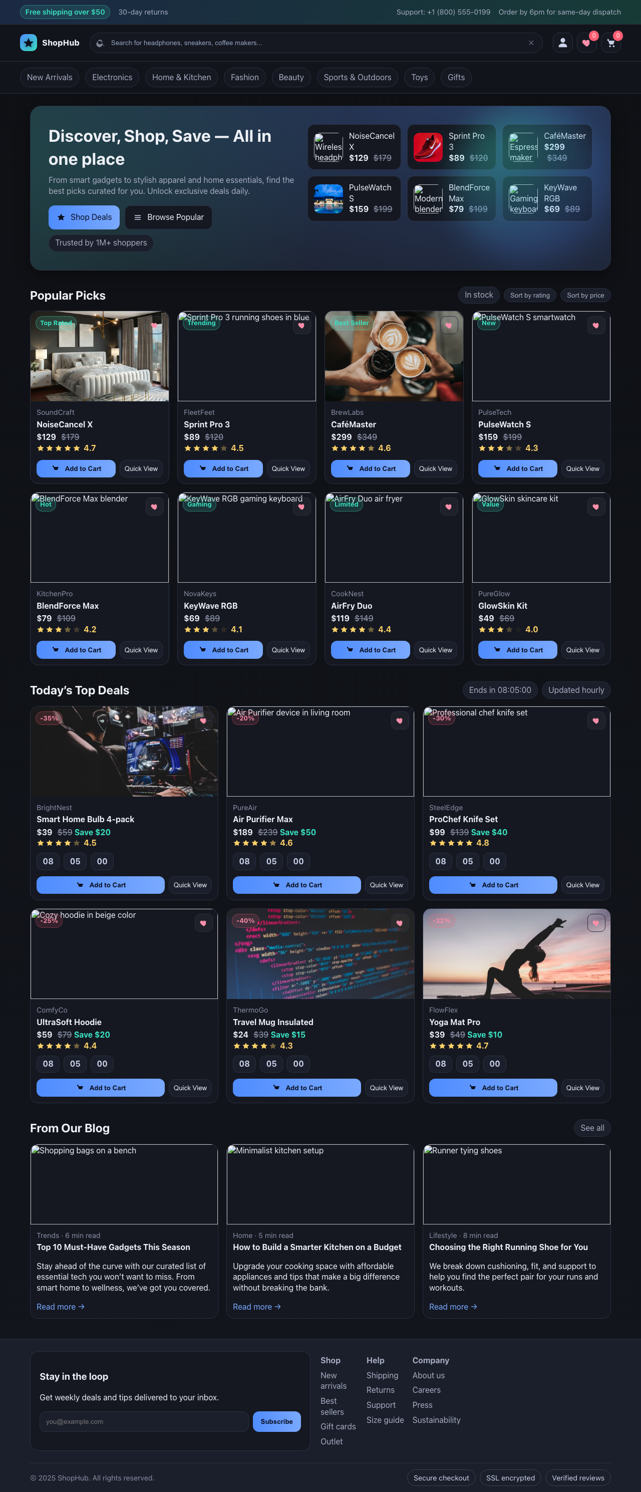 Screenshot sample 72 for shopping-home-page / GPT-5