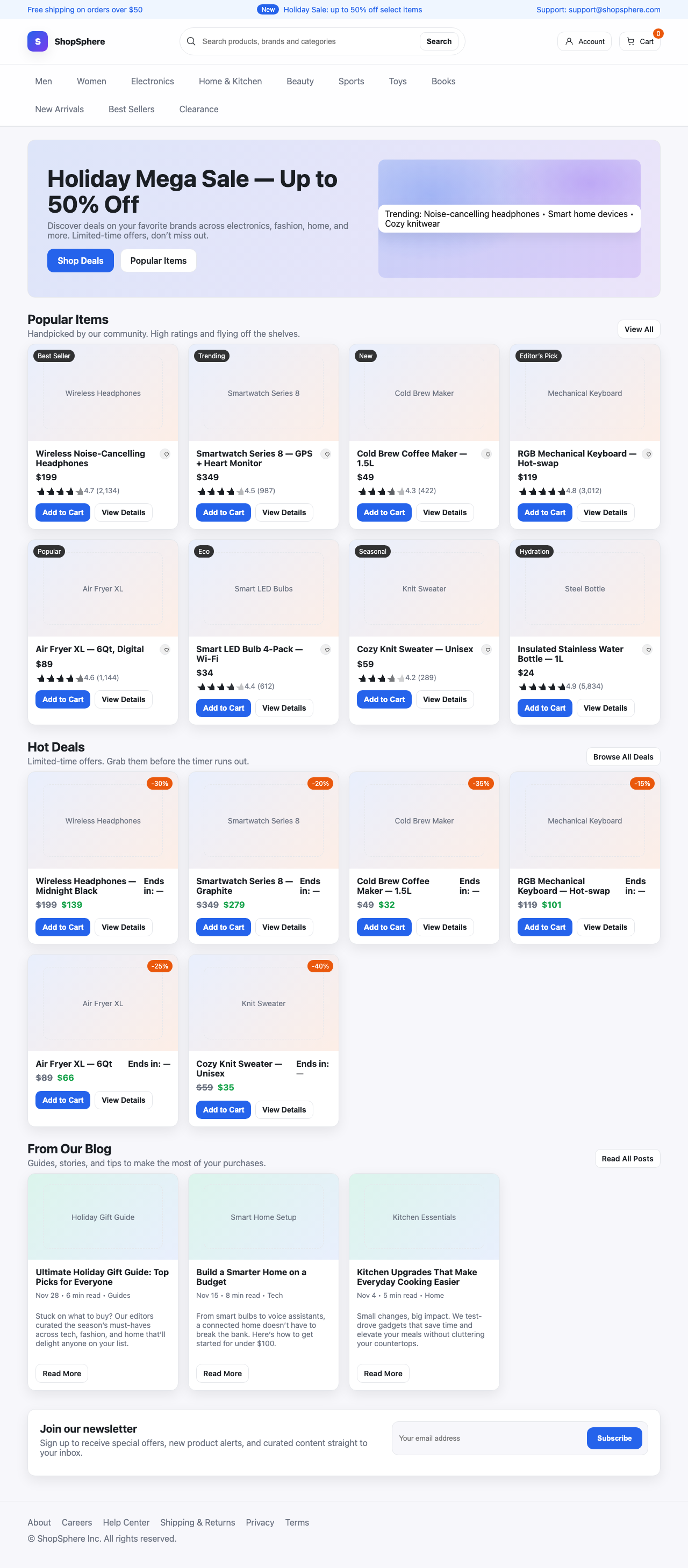 Screenshot sample 74 for shopping-home-page / GPT-5