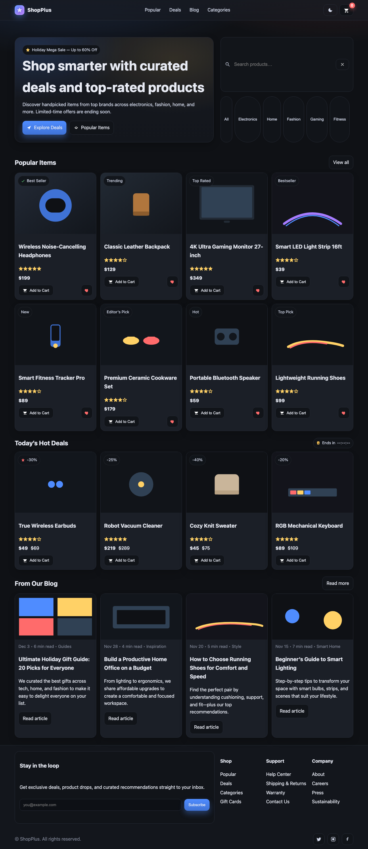 Screenshot sample 76 for shopping-home-page / GPT-5