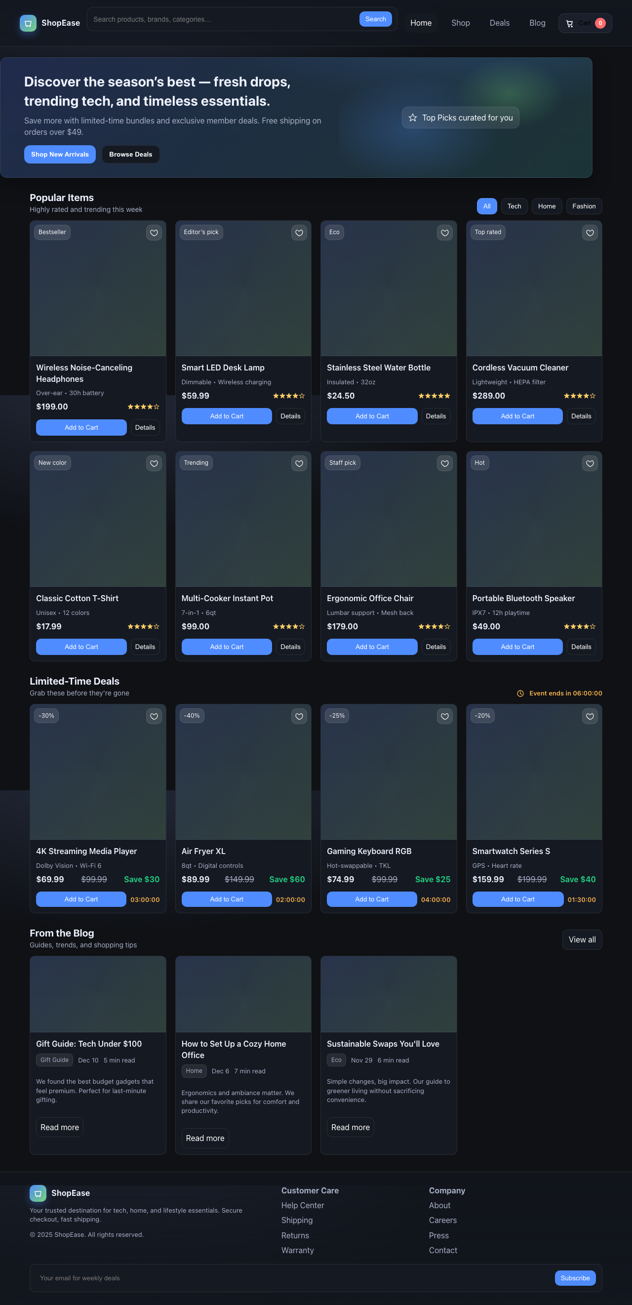 Screenshot sample 77 for shopping-home-page / GPT-5