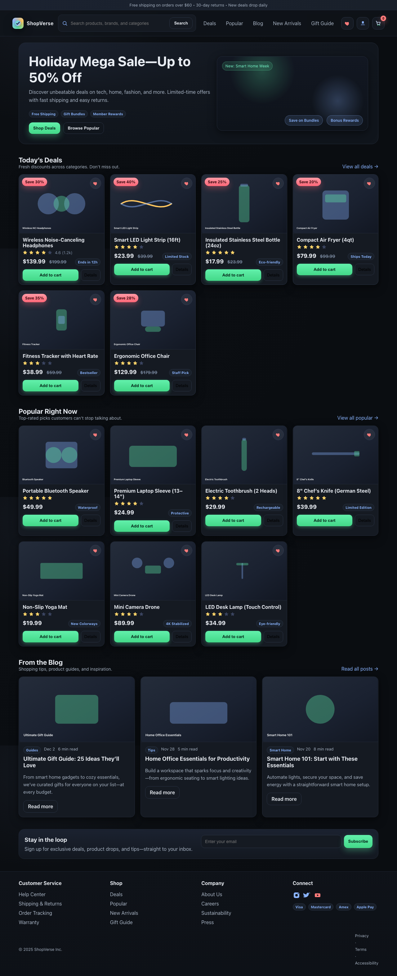Screenshot sample 78 for shopping-home-page / GPT-5