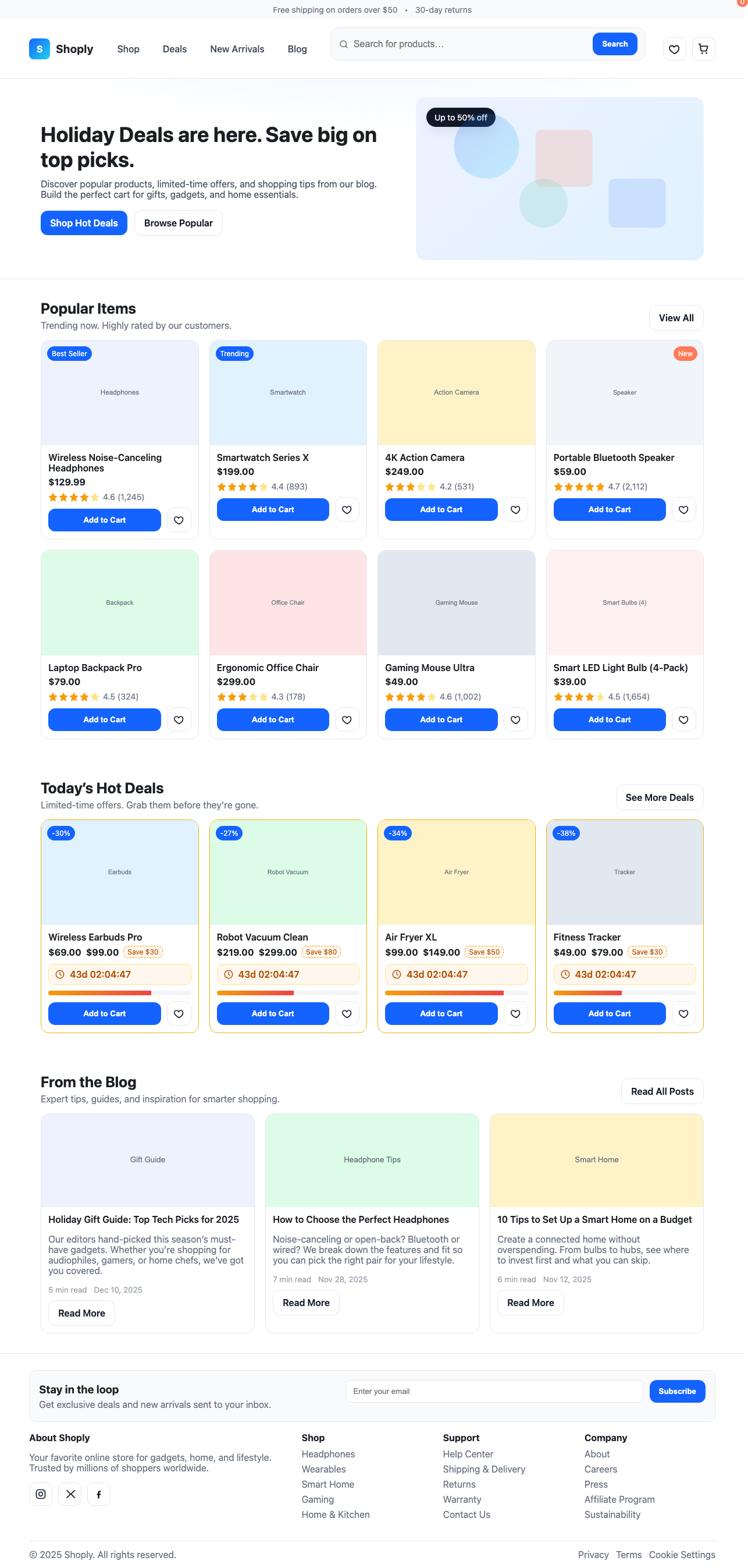 Screenshot sample 80 for shopping-home-page / GPT-5