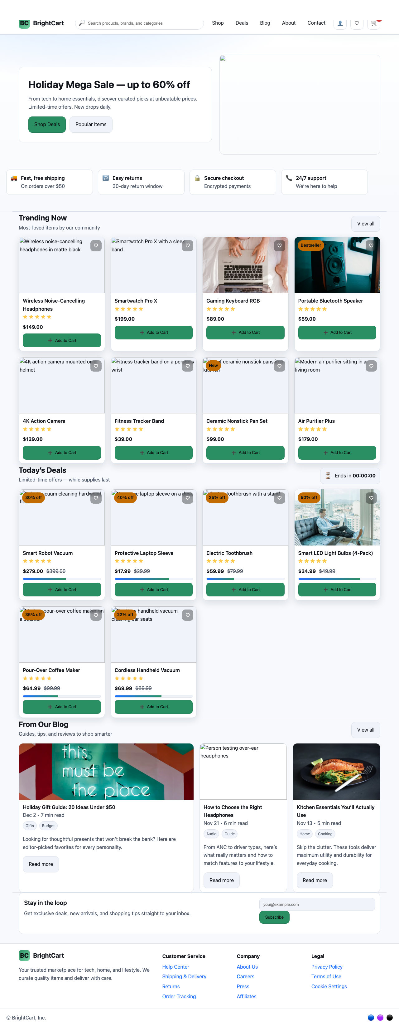 Screenshot sample 82 for shopping-home-page / GPT-5
