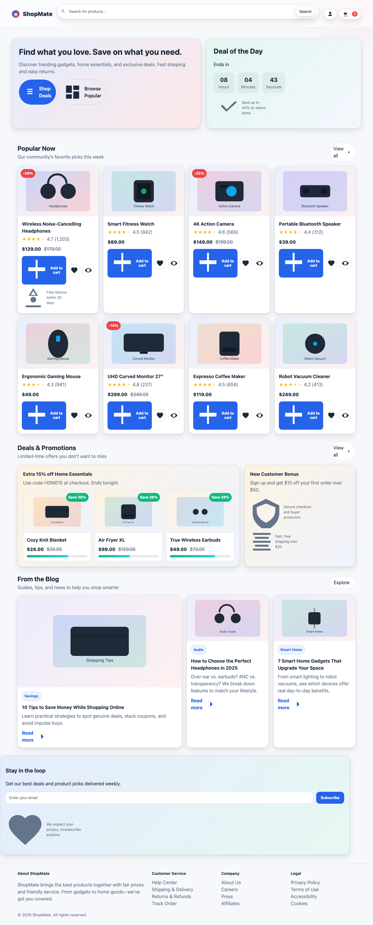 Screenshot sample 83 for shopping-home-page / GPT-5