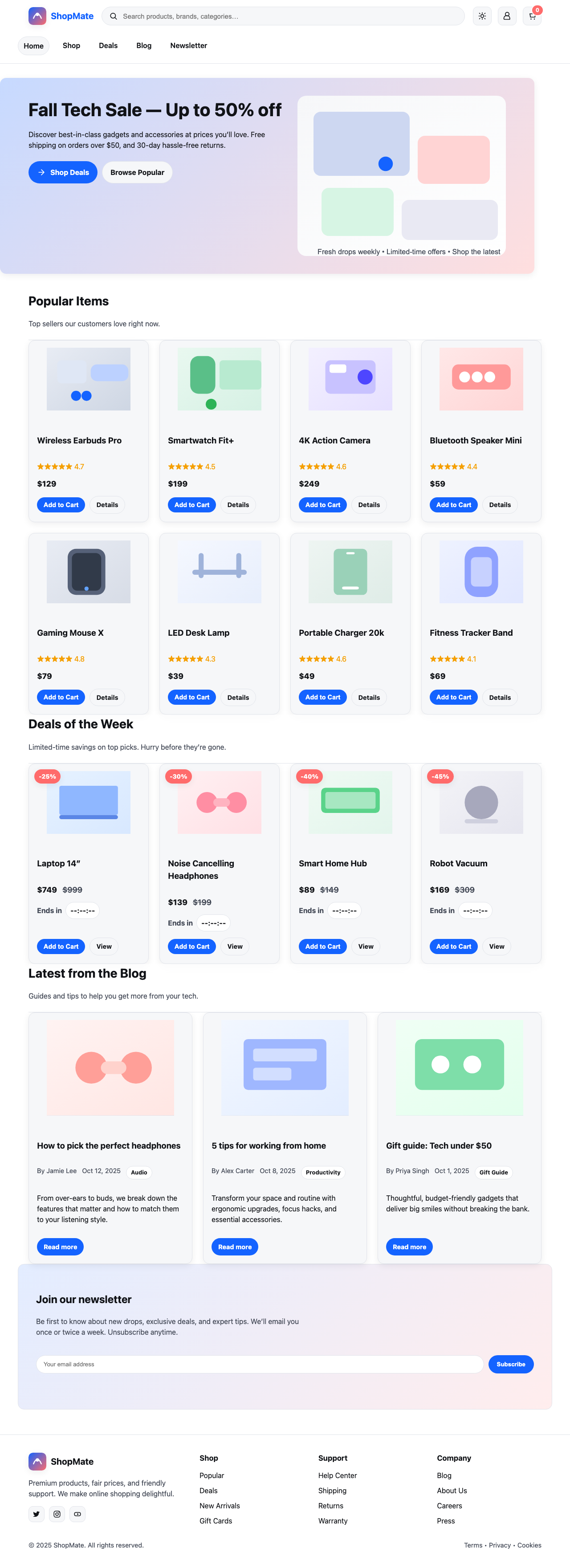 Screenshot sample 90 for shopping-home-page / GPT-5