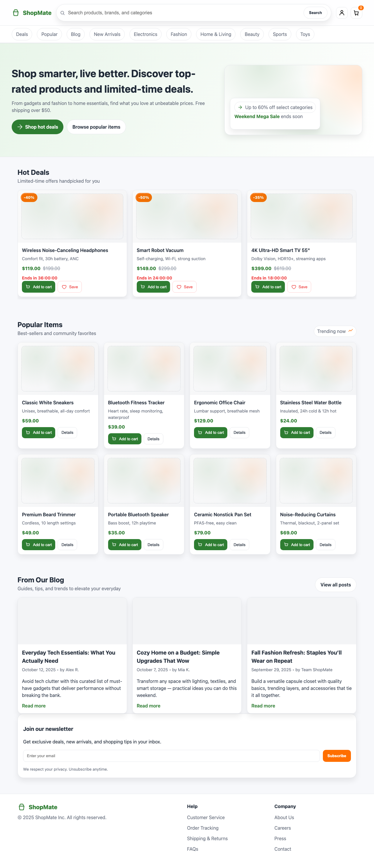 Screenshot sample 97 for shopping-home-page / GPT-5