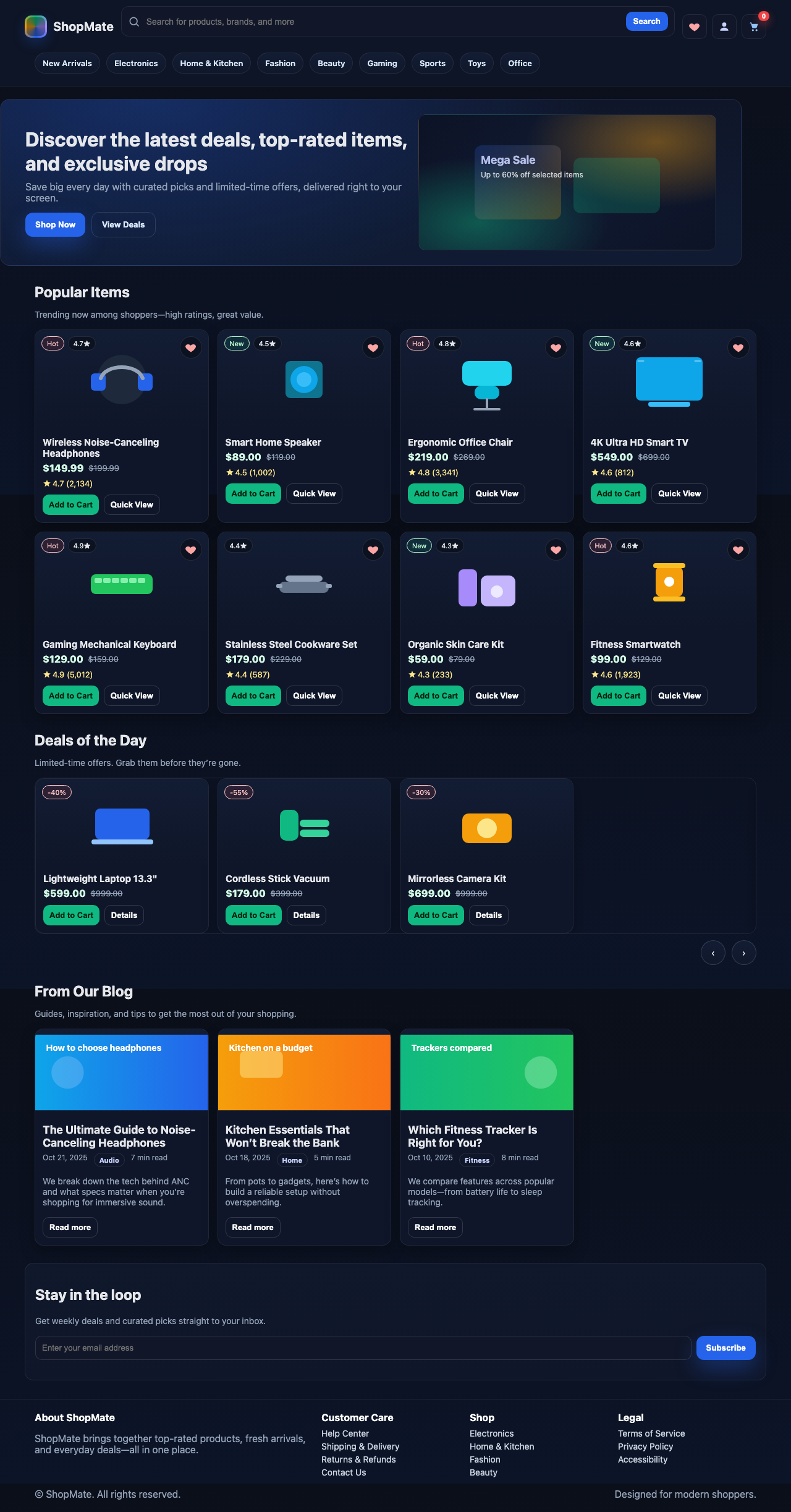 Screenshot sample 98 for shopping-home-page / GPT-5