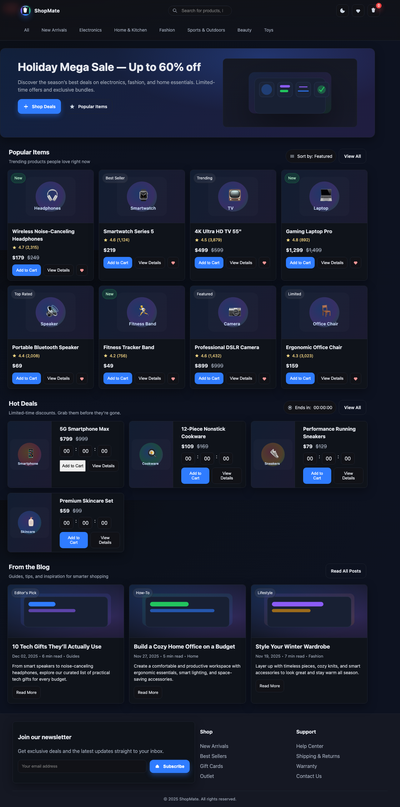 Screenshot sample 99 for shopping-home-page / GPT-5