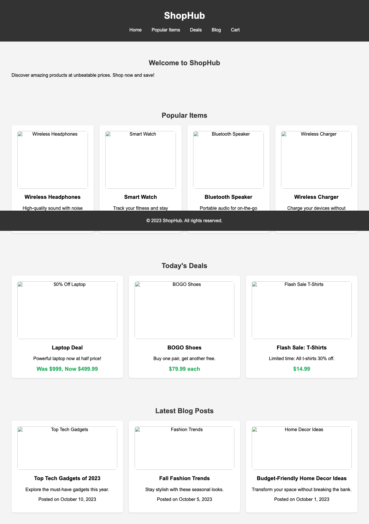 Screenshot sample 1 for shopping-home-page / Grok 4 Fast Non-Reasoning