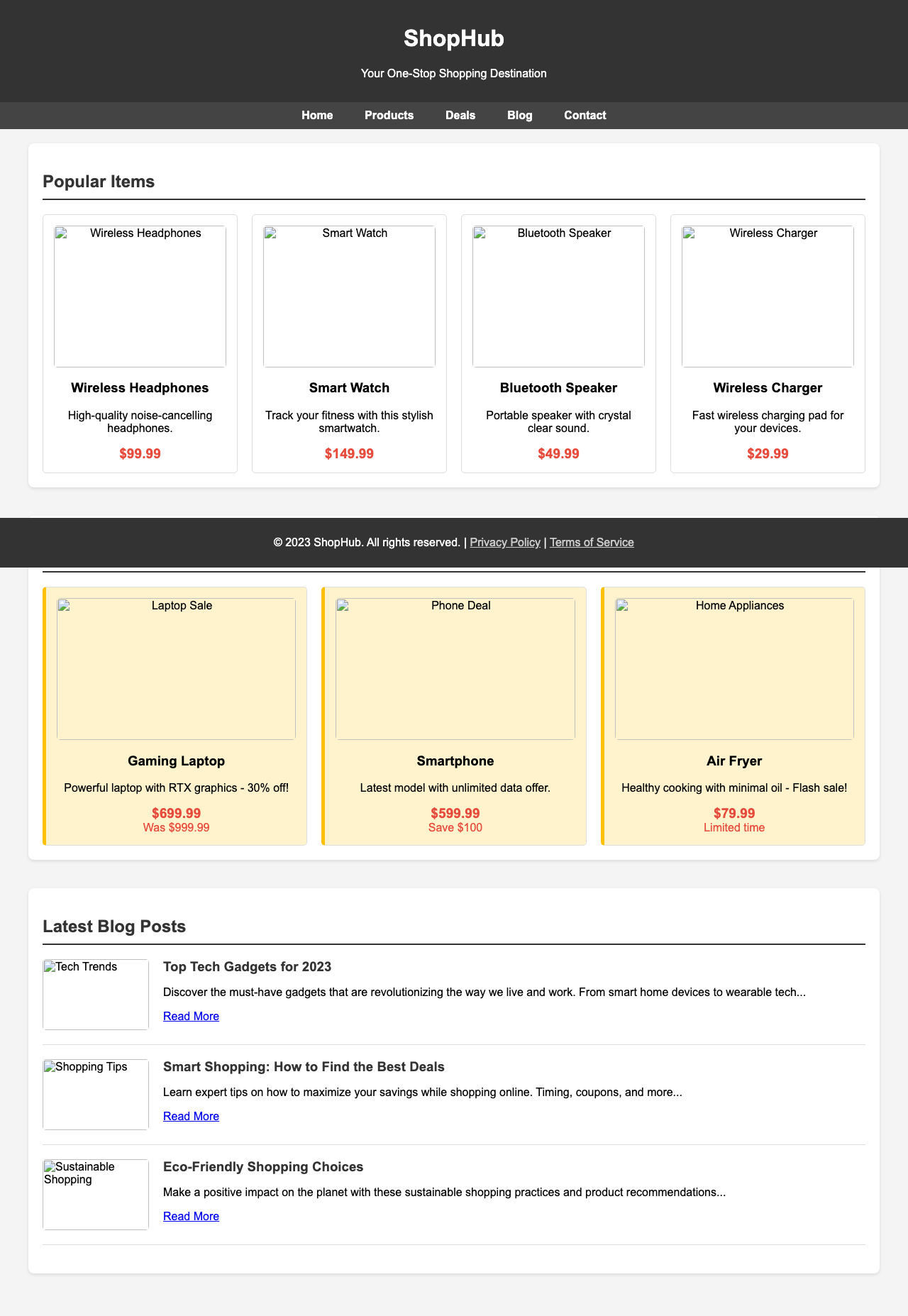 Screenshot sample 11 for shopping-home-page / Grok 4 Fast Non-Reasoning