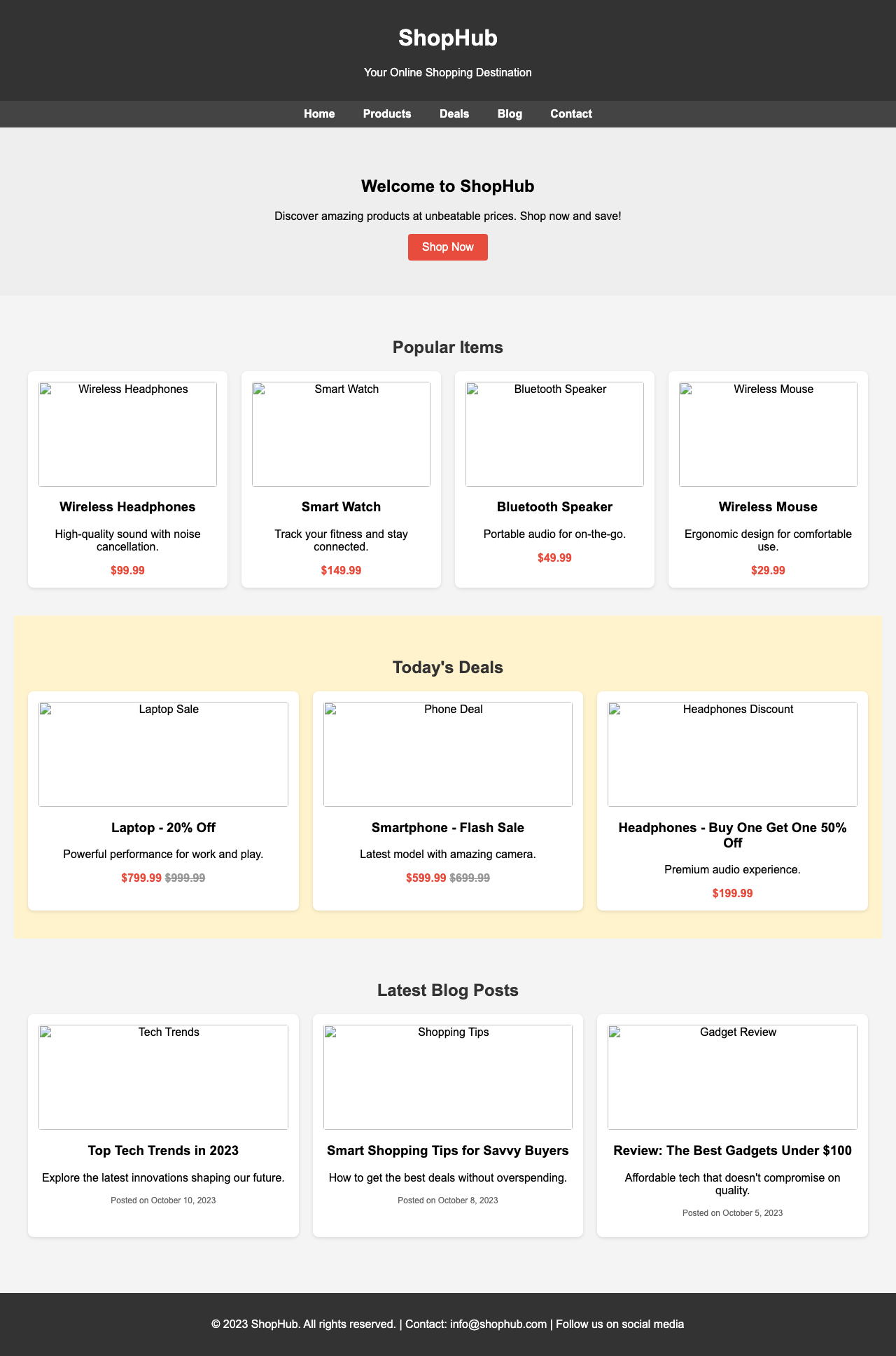 Screenshot sample 16 for shopping-home-page / Grok 4 Fast Non-Reasoning