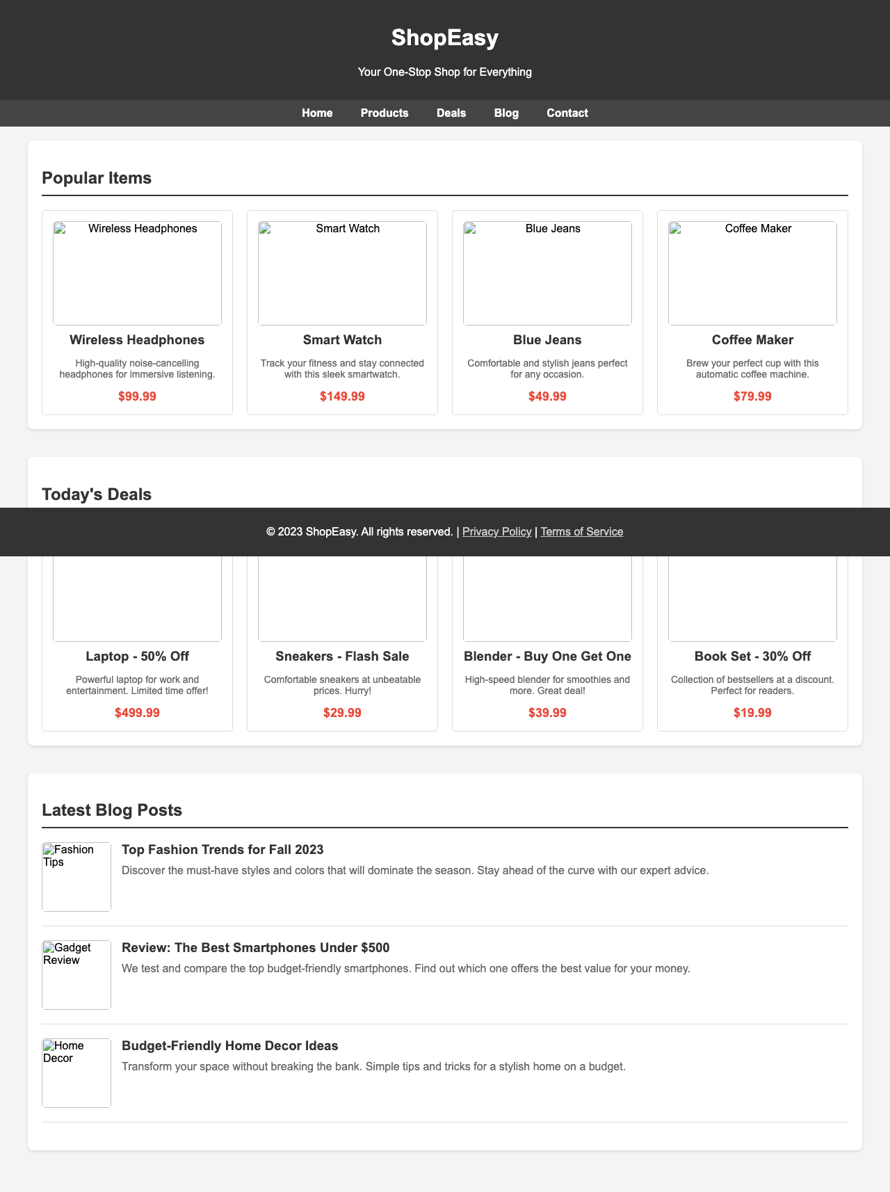 Screenshot sample 18 for shopping-home-page / Grok 4 Fast Non-Reasoning