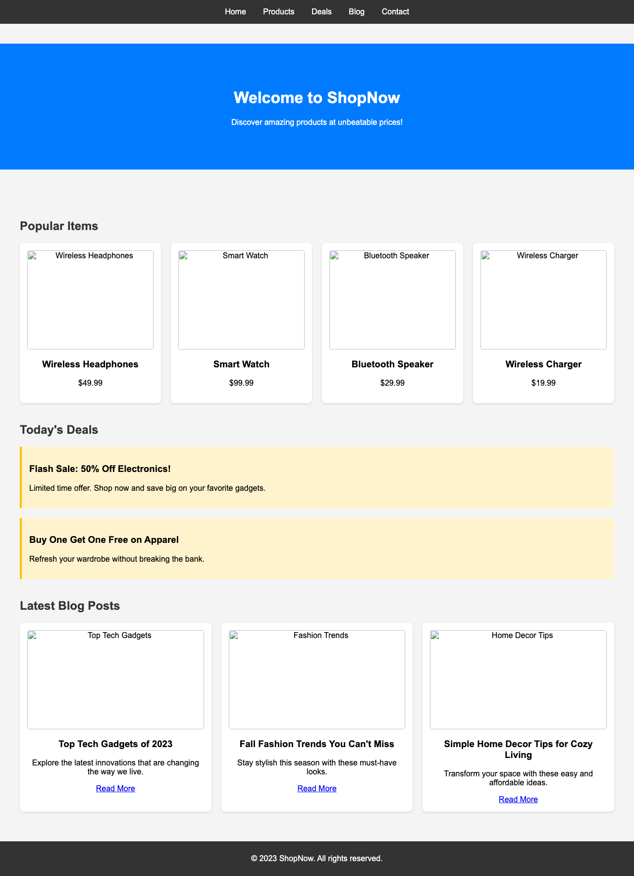 Screenshot sample 19 for shopping-home-page / Grok 4 Fast Non-Reasoning
