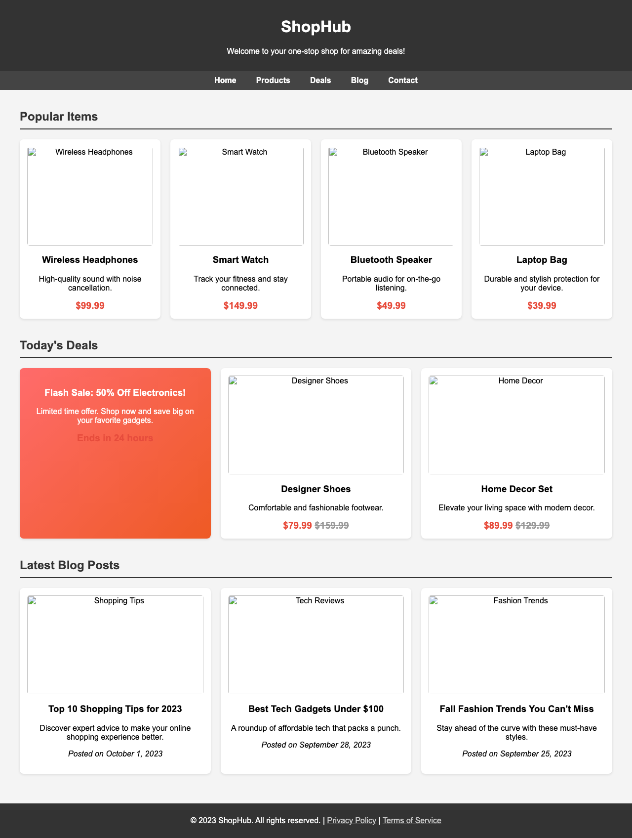 Screenshot sample 22 for shopping-home-page / Grok 4 Fast Non-Reasoning