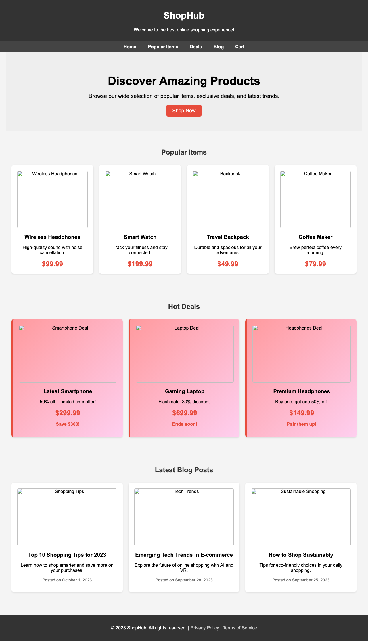 Screenshot sample 25 for shopping-home-page / Grok 4 Fast Non-Reasoning