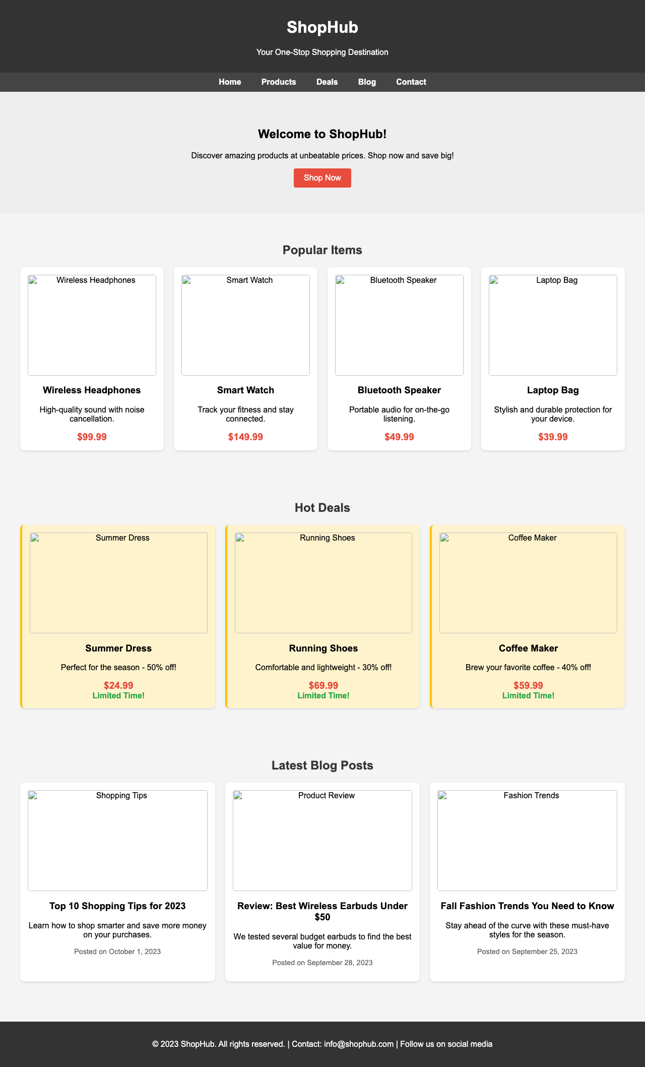 Screenshot sample 26 for shopping-home-page / Grok 4 Fast Non-Reasoning