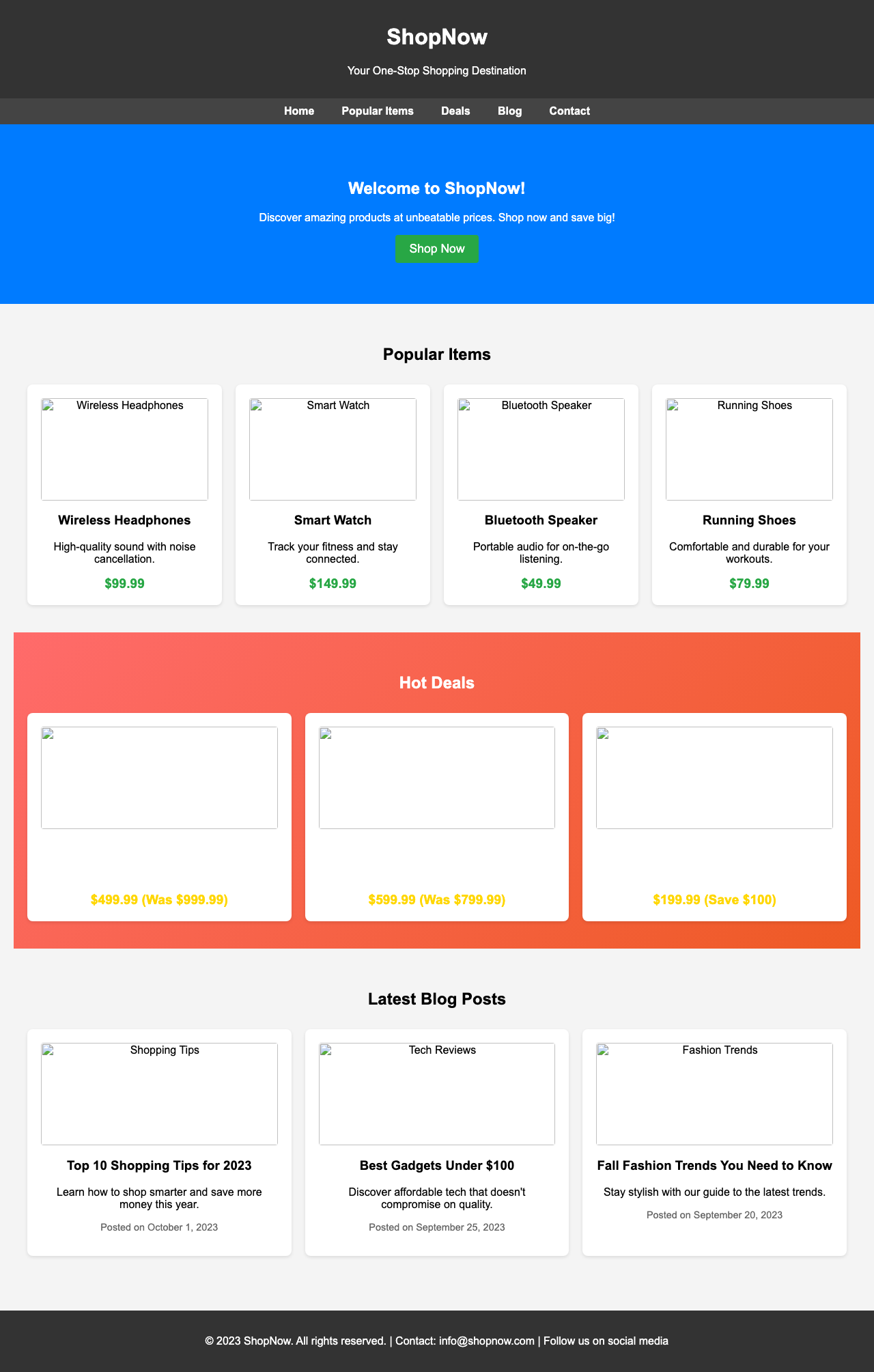 Screenshot sample 29 for shopping-home-page / Grok 4 Fast Non-Reasoning