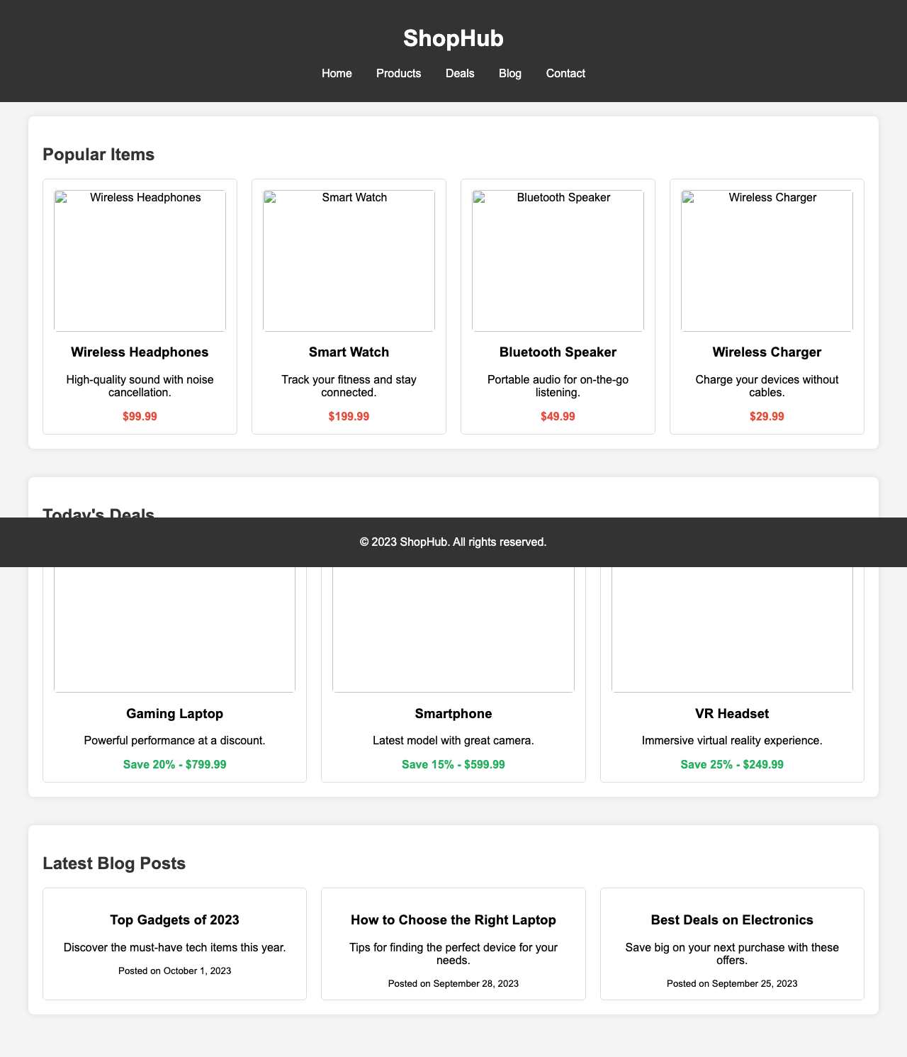 Screenshot sample 3 for shopping-home-page / Grok 4 Fast Non-Reasoning