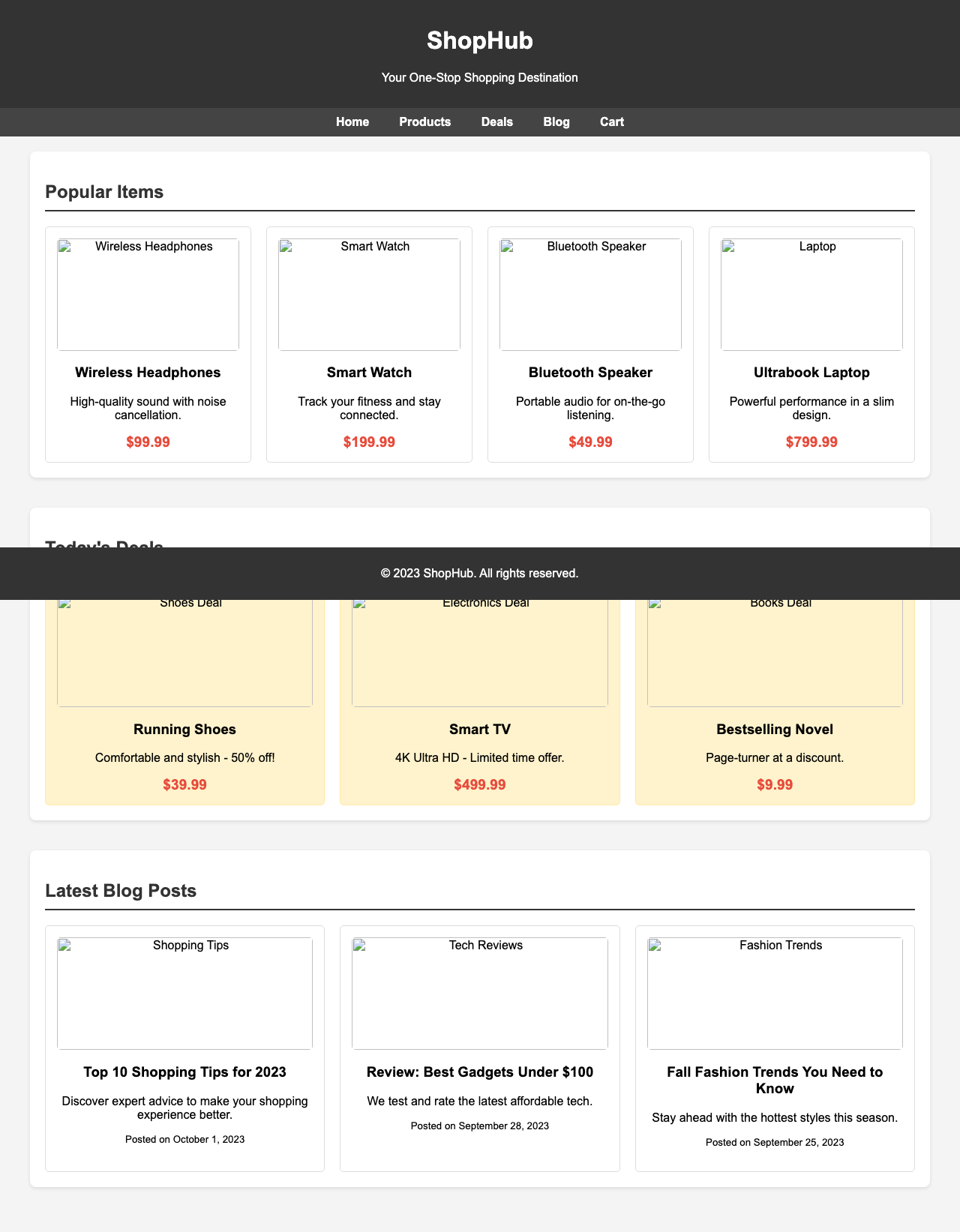 Screenshot sample 33 for shopping-home-page / Grok 4 Fast Non-Reasoning