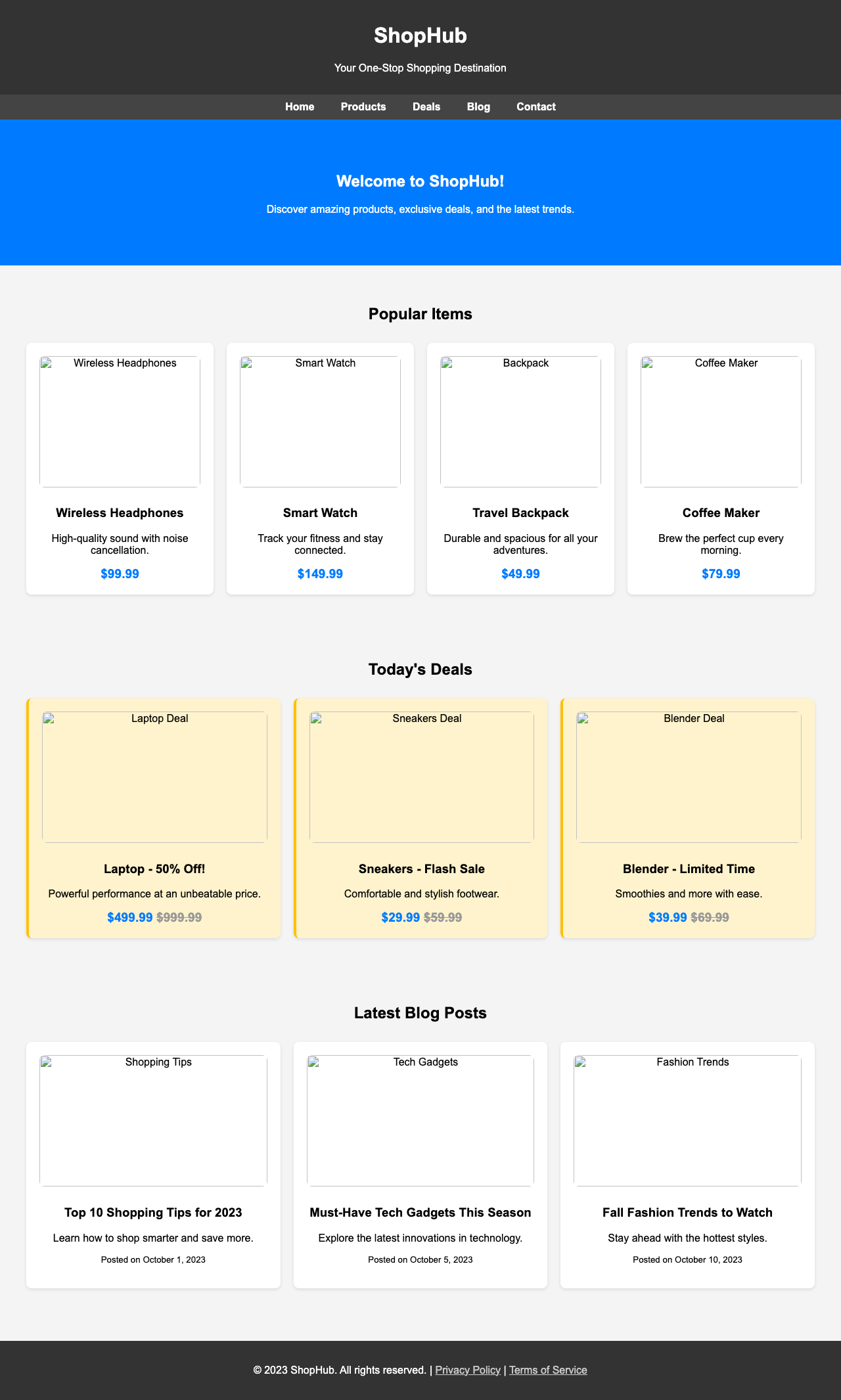 Screenshot sample 34 for shopping-home-page / Grok 4 Fast Non-Reasoning