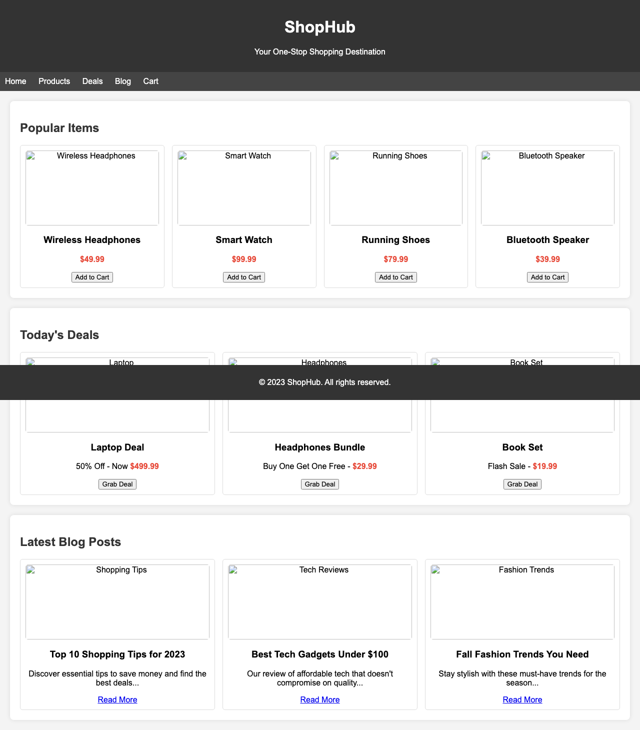 Screenshot sample 39 for shopping-home-page / Grok 4 Fast Non-Reasoning