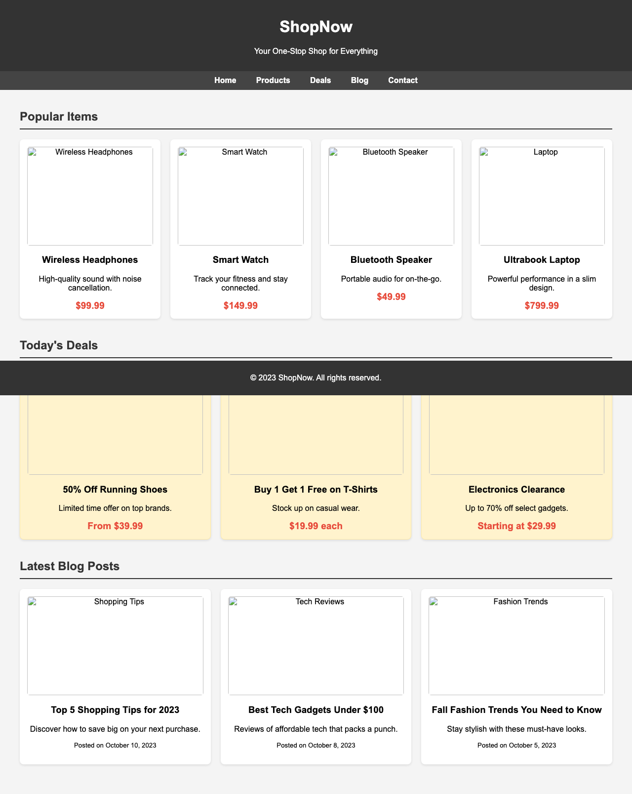 Screenshot sample 41 for shopping-home-page / Grok 4 Fast Non-Reasoning