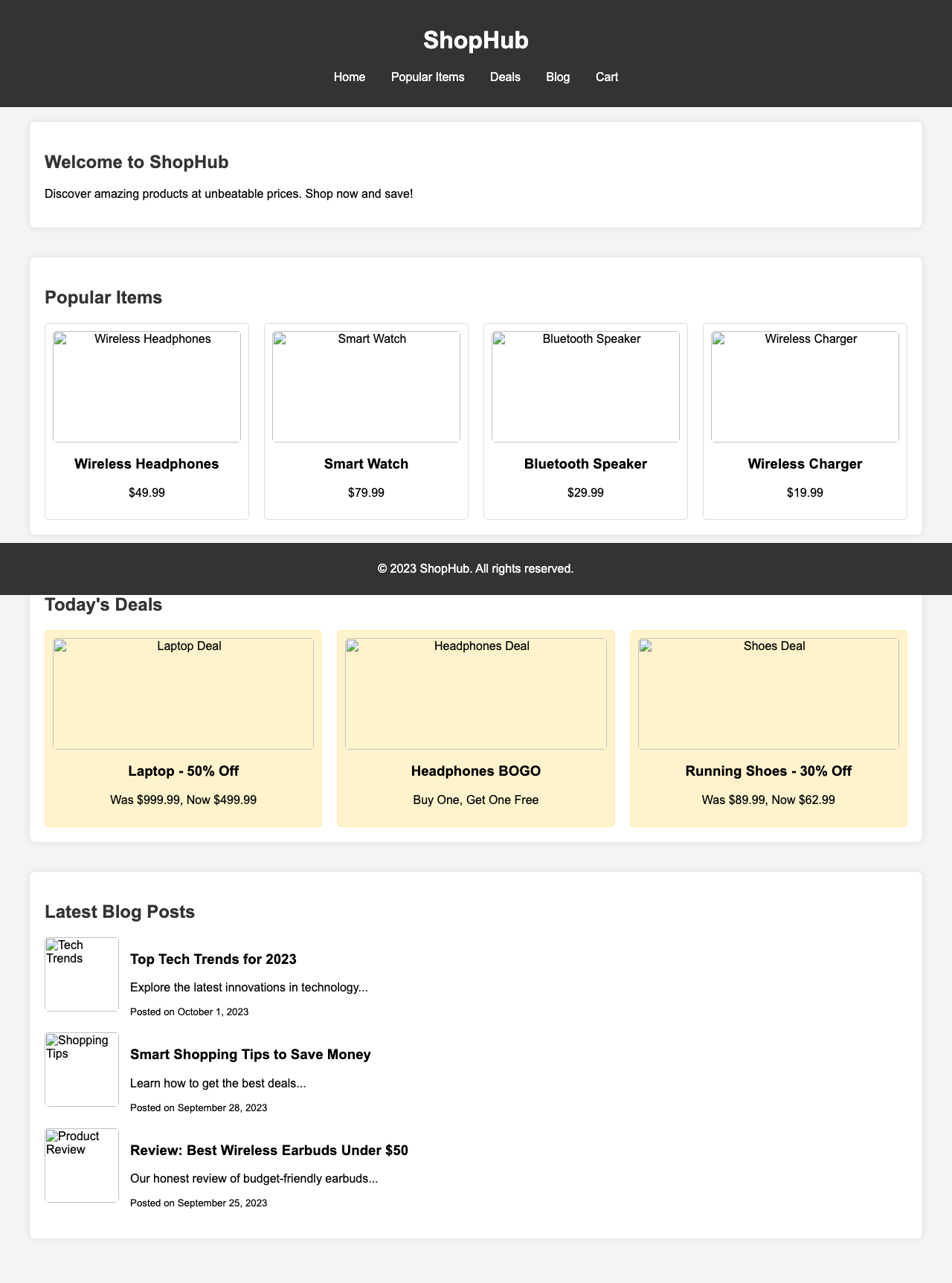 Screenshot sample 43 for shopping-home-page / Grok 4 Fast Non-Reasoning