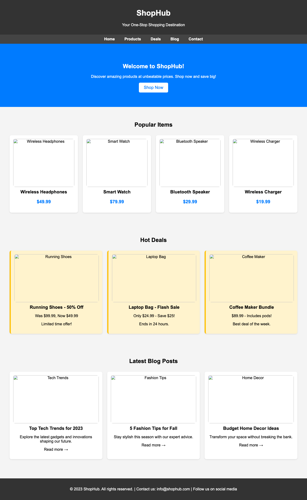 Screenshot sample 45 for shopping-home-page / Grok 4 Fast Non-Reasoning